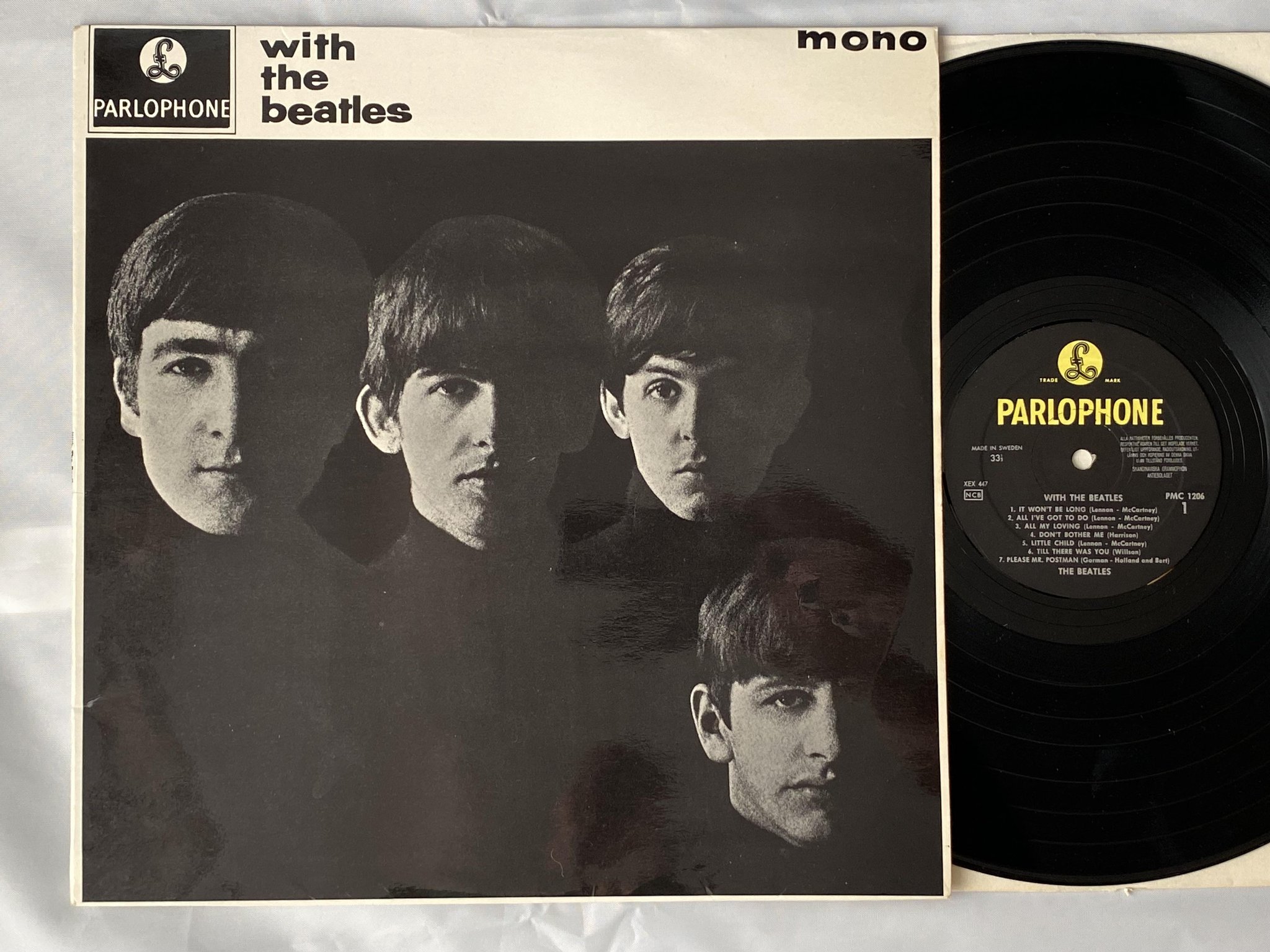 Omslagsbild för skivan THE BEATLES with the Beatles LP Swe PARLOPHONE PMC 1206