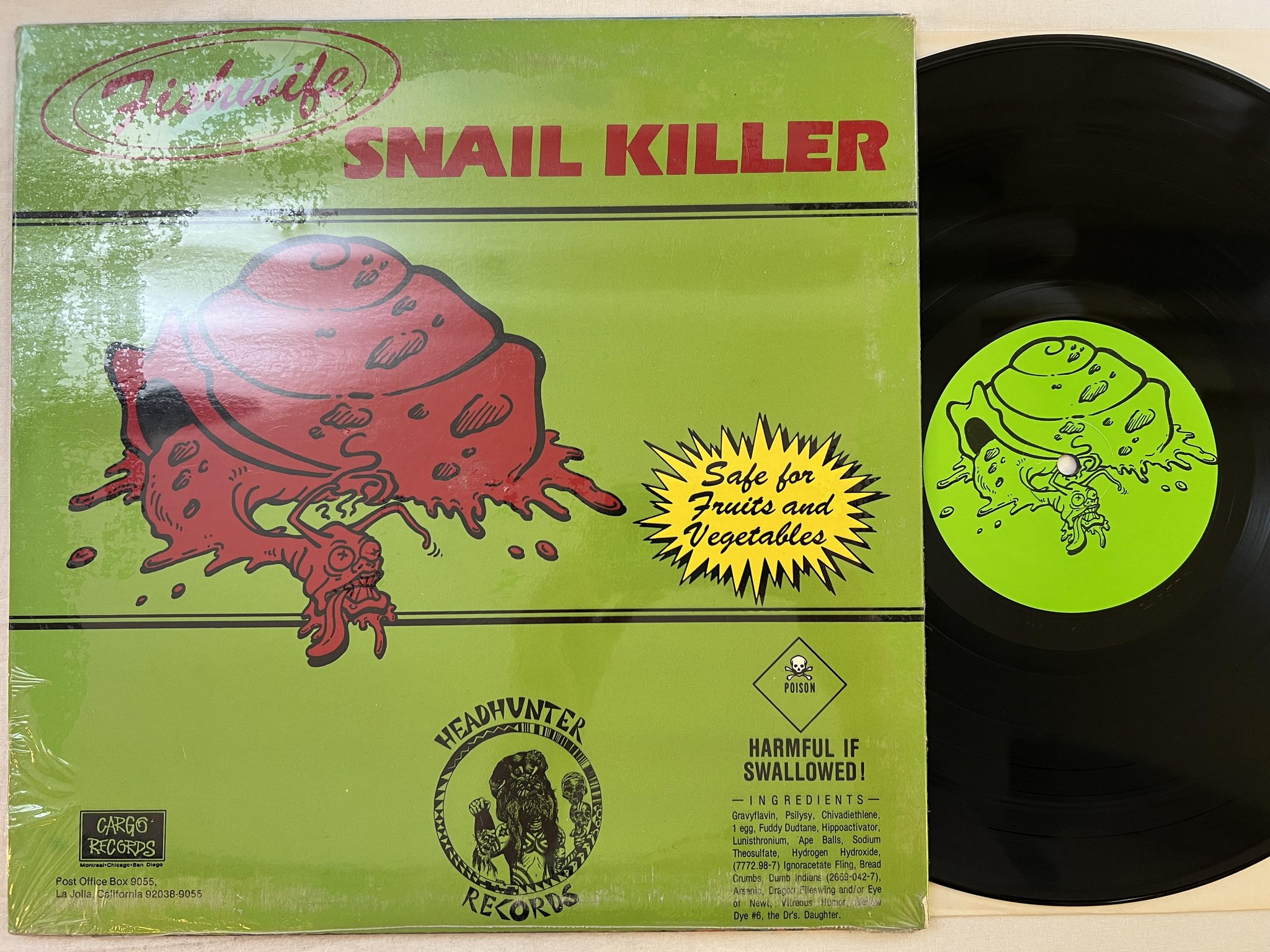 Omslagsbild för skivan FISHWIFE Snail Killer LP -91 US HEADHUNTER HED-001