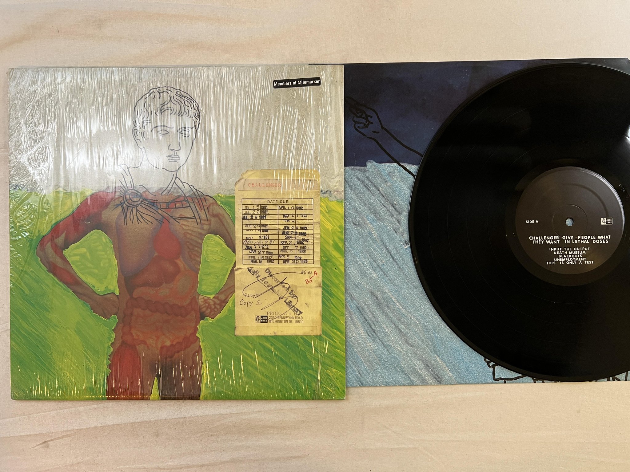 Omslagsbild för skivan CHALLENGER Give People What They Want In Lethal Doses LP 2004 US jade tree