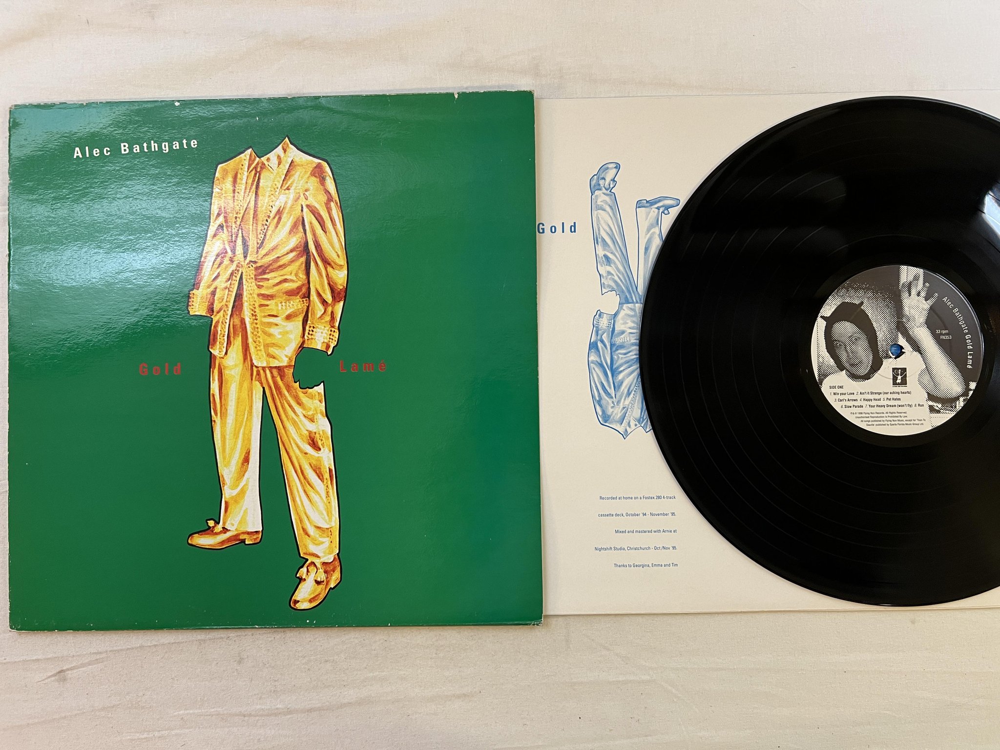 Omslagsbild för skivan ALEC BATHGATE Gold Lame LP -96 New Zealand FLYING NUN FN353