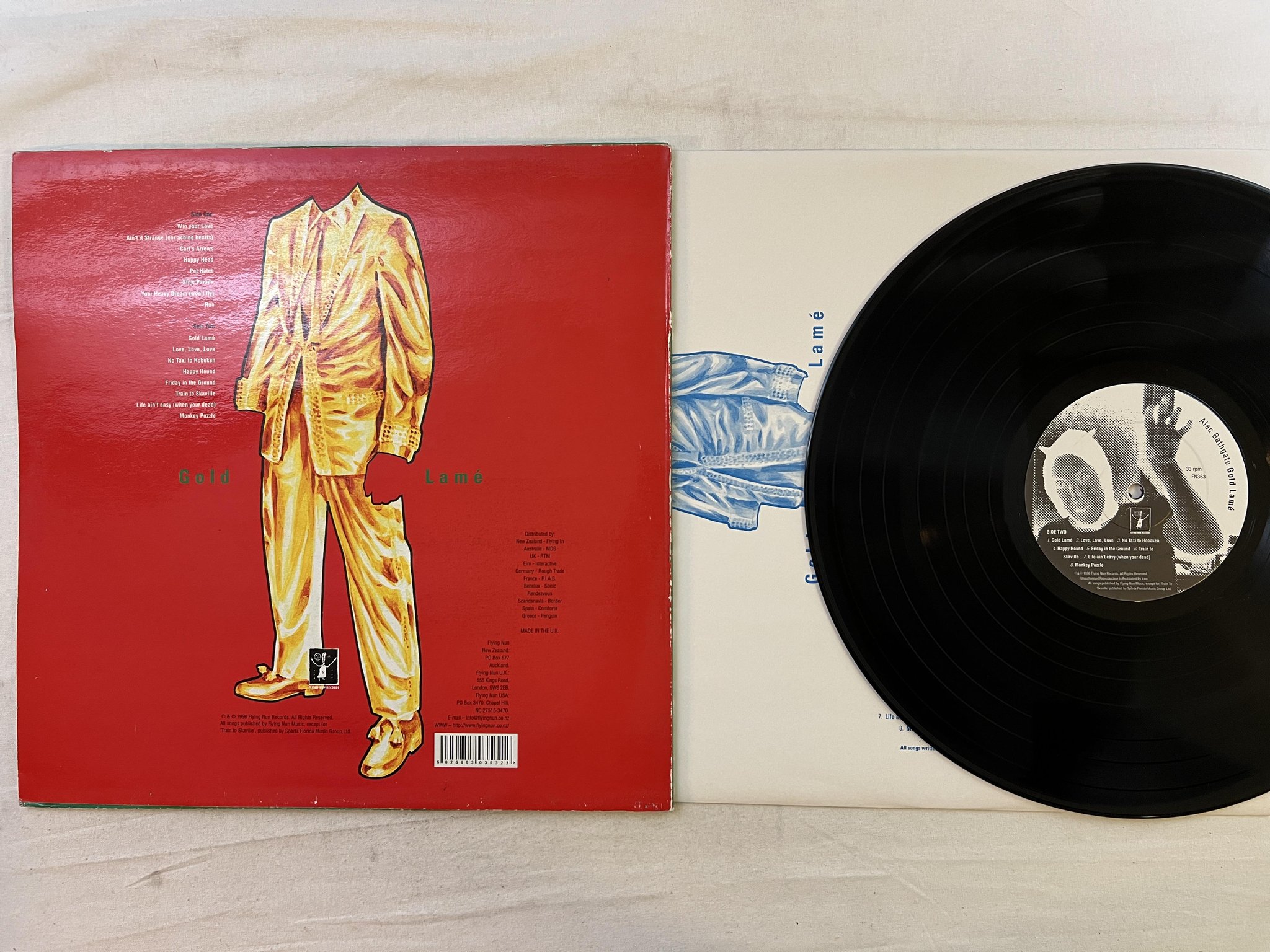 Omslagsbild för skivan ALEC BATHGATE Gold Lame LP -96 New Zealand FLYING NUN FN353