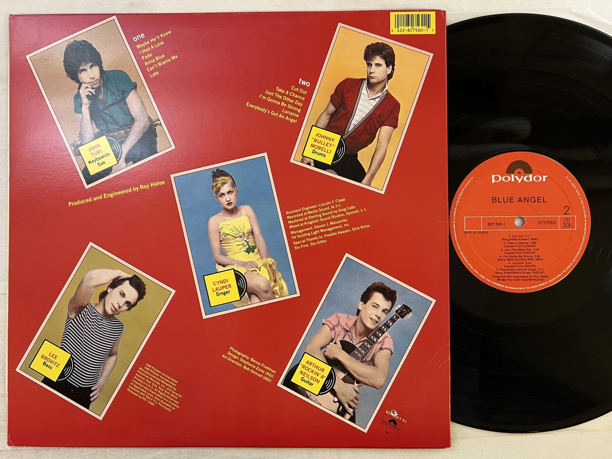 Omslagsbild för skivan BLUE ANGEL s/t LP -86 POLYDOR 827560-1 *** SYNTH-POP ***