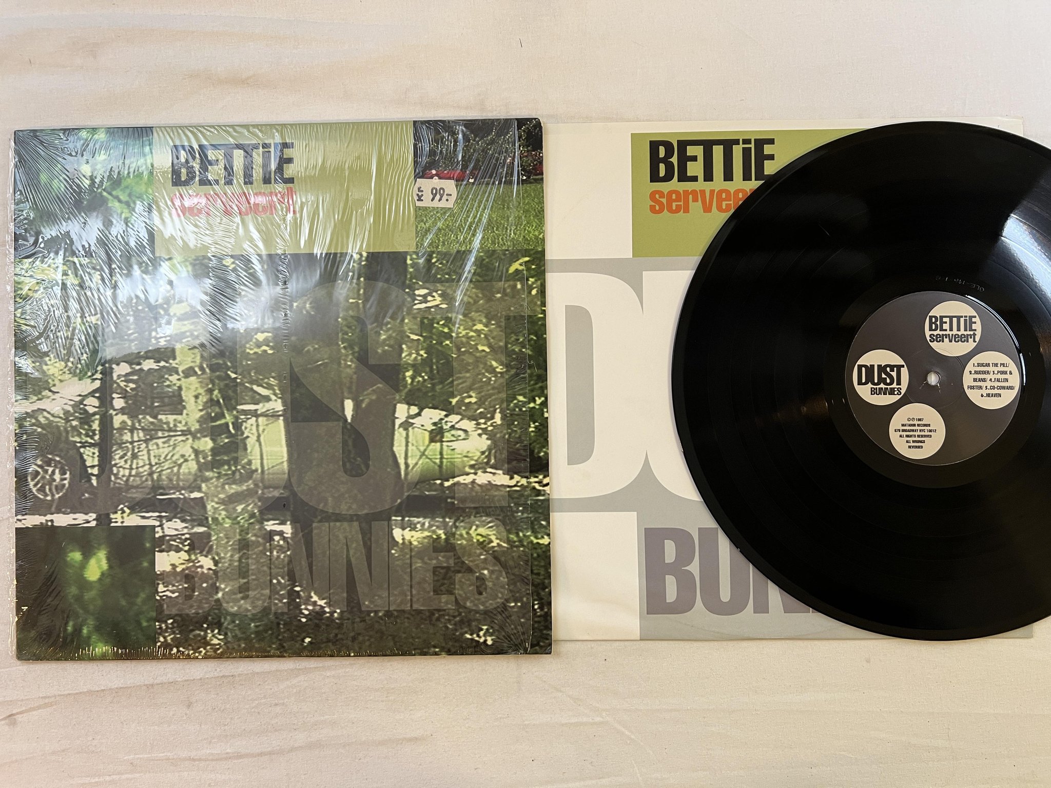 Omslagsbild för skivan BETTIE SERVEERT Dust Bunnies LP -97 US MATADOR OLE 196-1