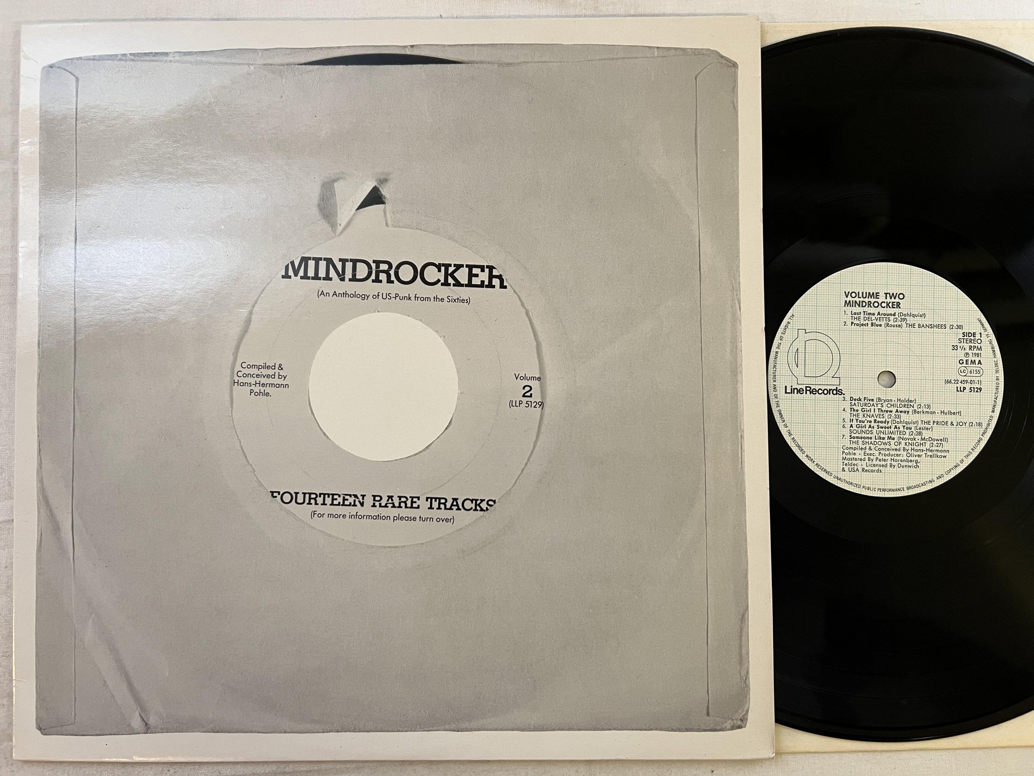 Omslagsbild för skivan V/A Mindrocker Volume 2 LP -81 Ger LINE LLP 5129