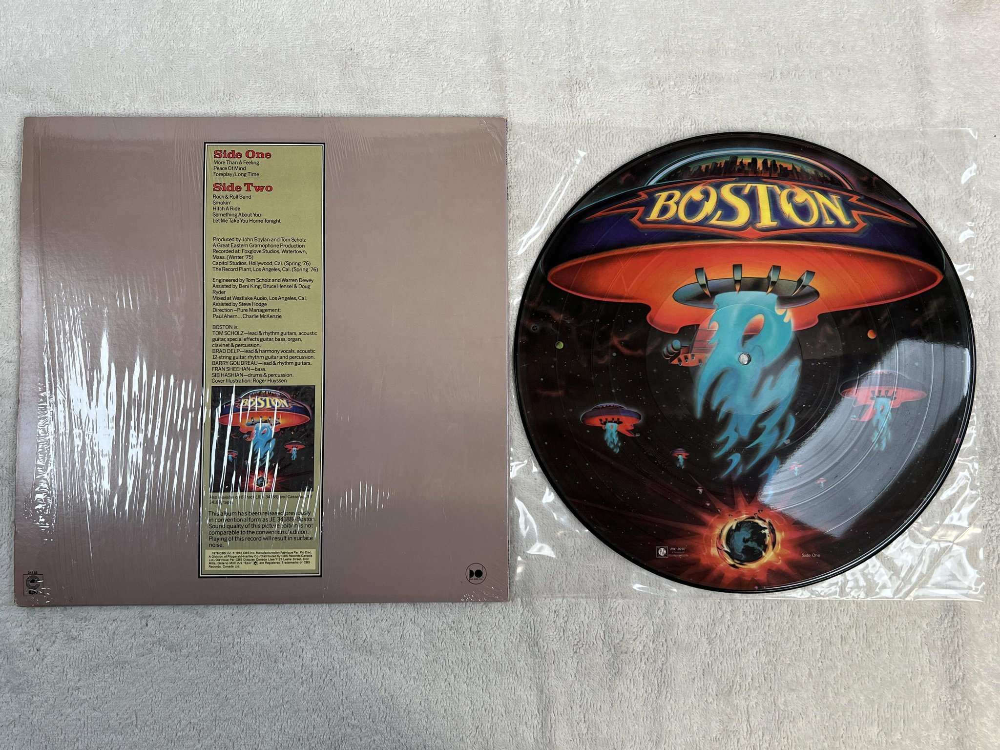 Omslagsbild för skivan BOSTON 12" Picture Disc -76 US epic 34188