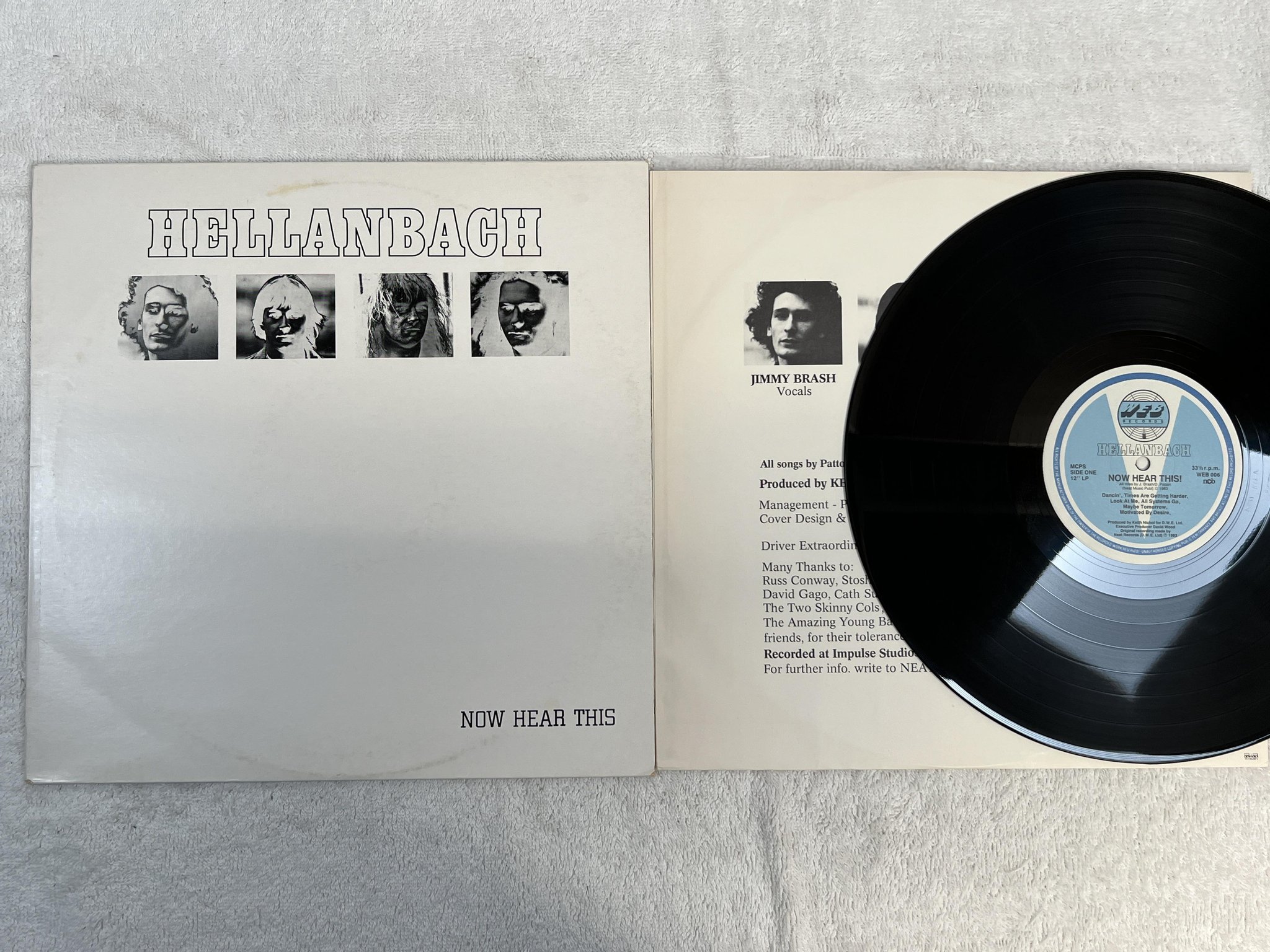 Omslagsbild för skivan HELLANBACH now hear this! LP -83 ncb WEB 006