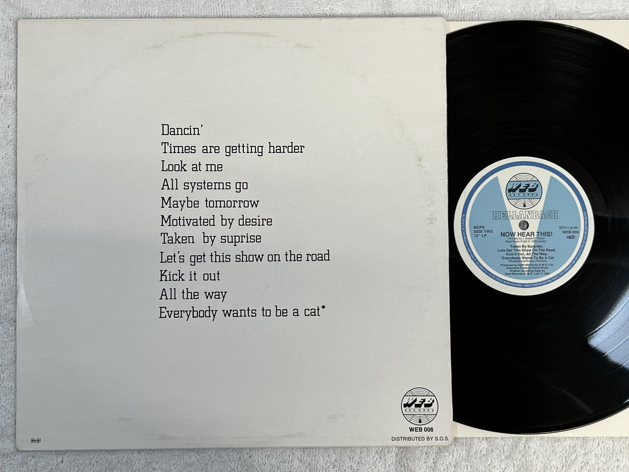 Omslagsbild för skivan HELLANBACH now hear this! LP -83 ncb WEB 006