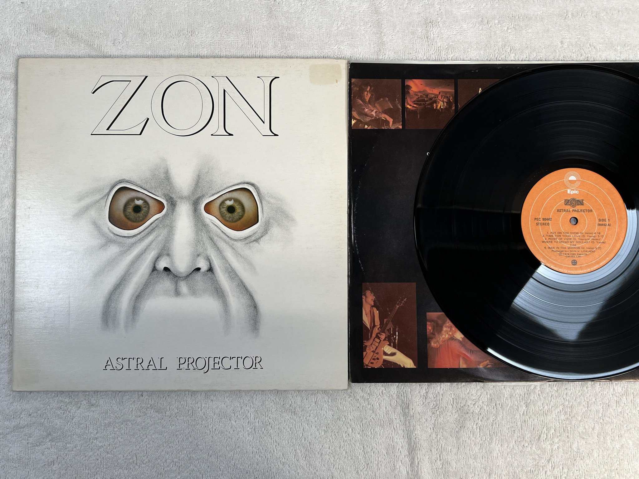 Omslagsbild för skivan ZON Astral Projector LP -78 Can EPIC PEC 90442