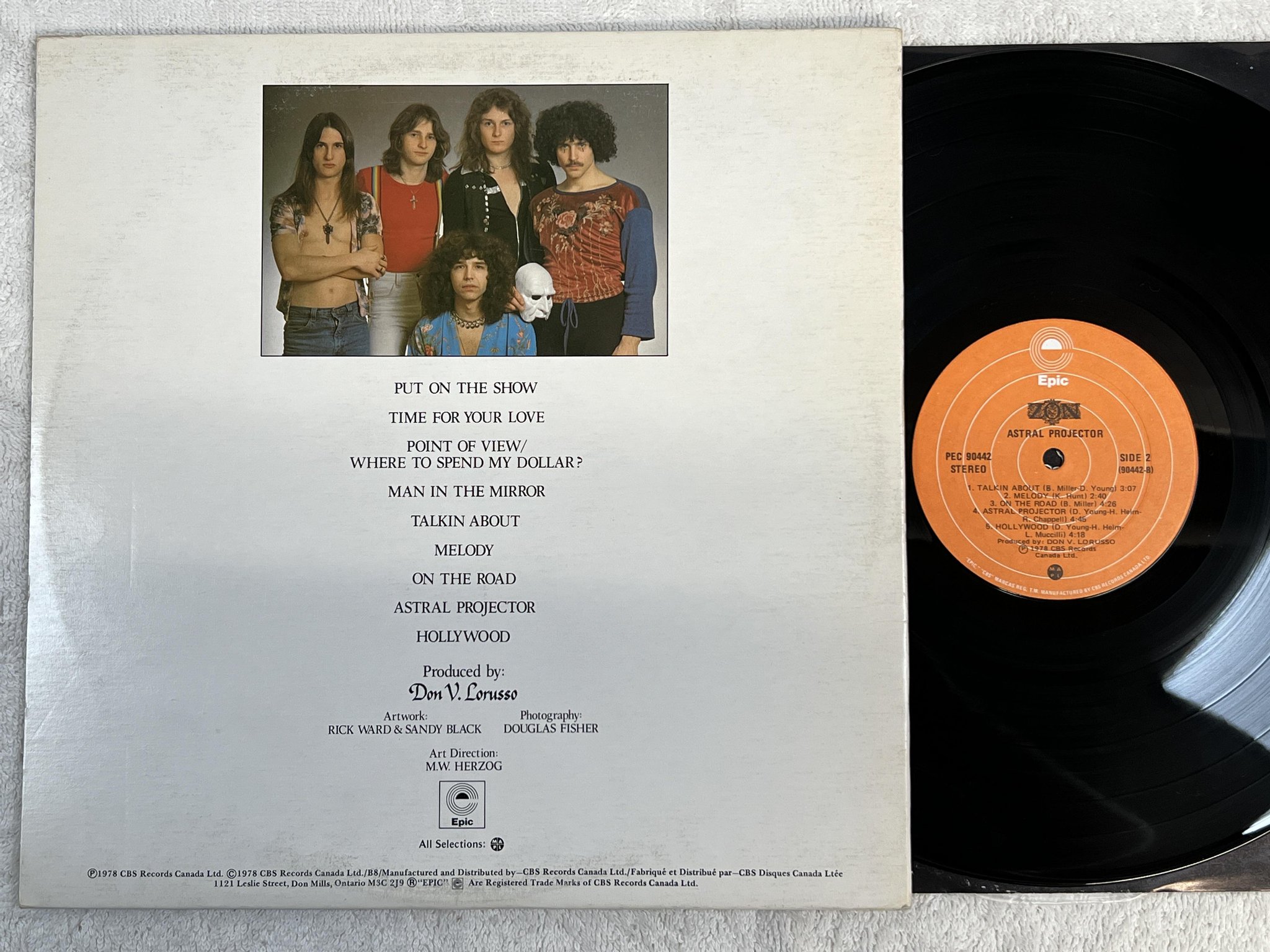 Omslagsbild för skivan ZON Astral Projector LP -78 Can EPIC PEC 90442