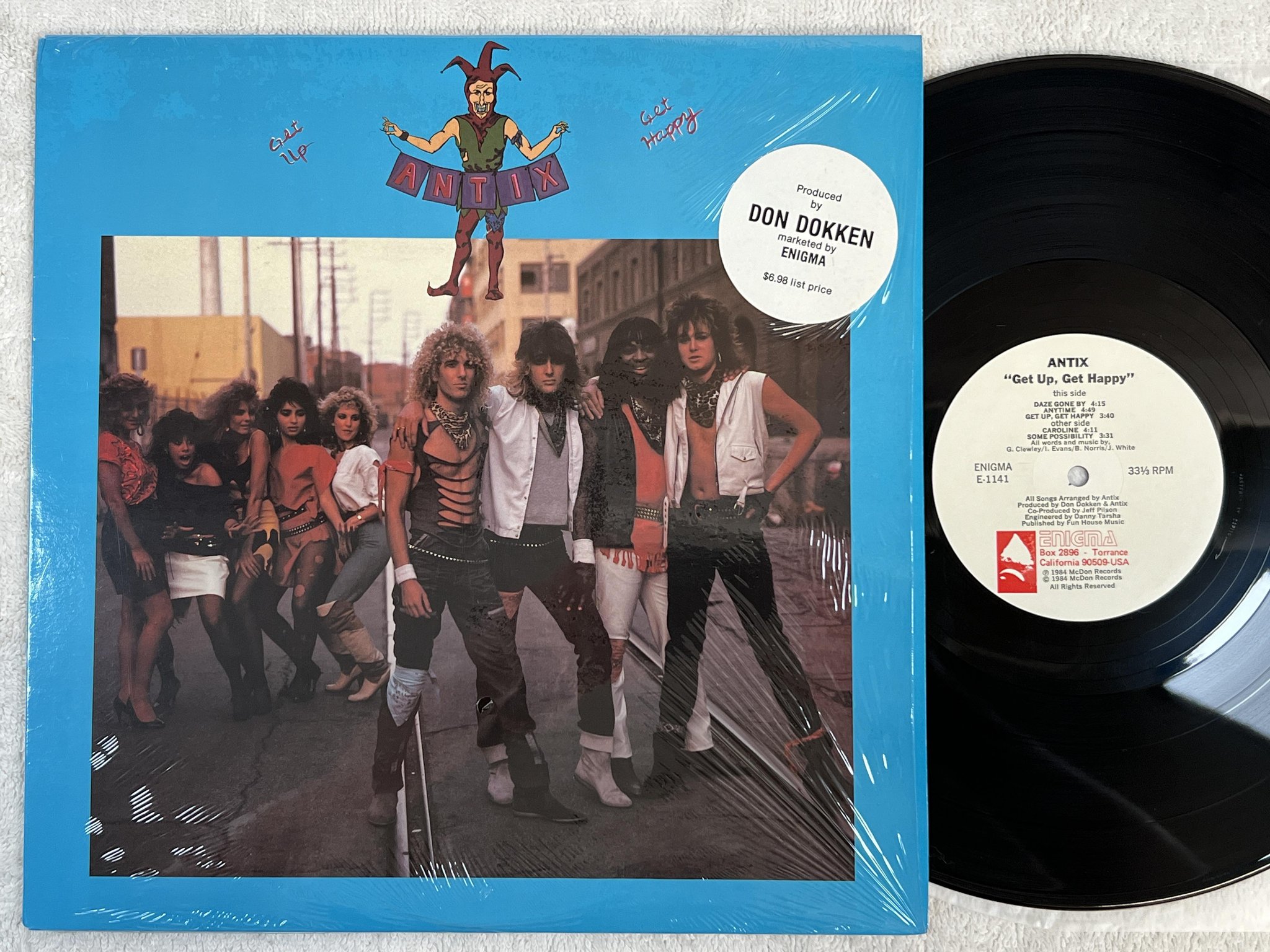 Omslagsbild för skivan ANTIX Get Up Get Happy 12"single -84 US ENIGMA E-1141