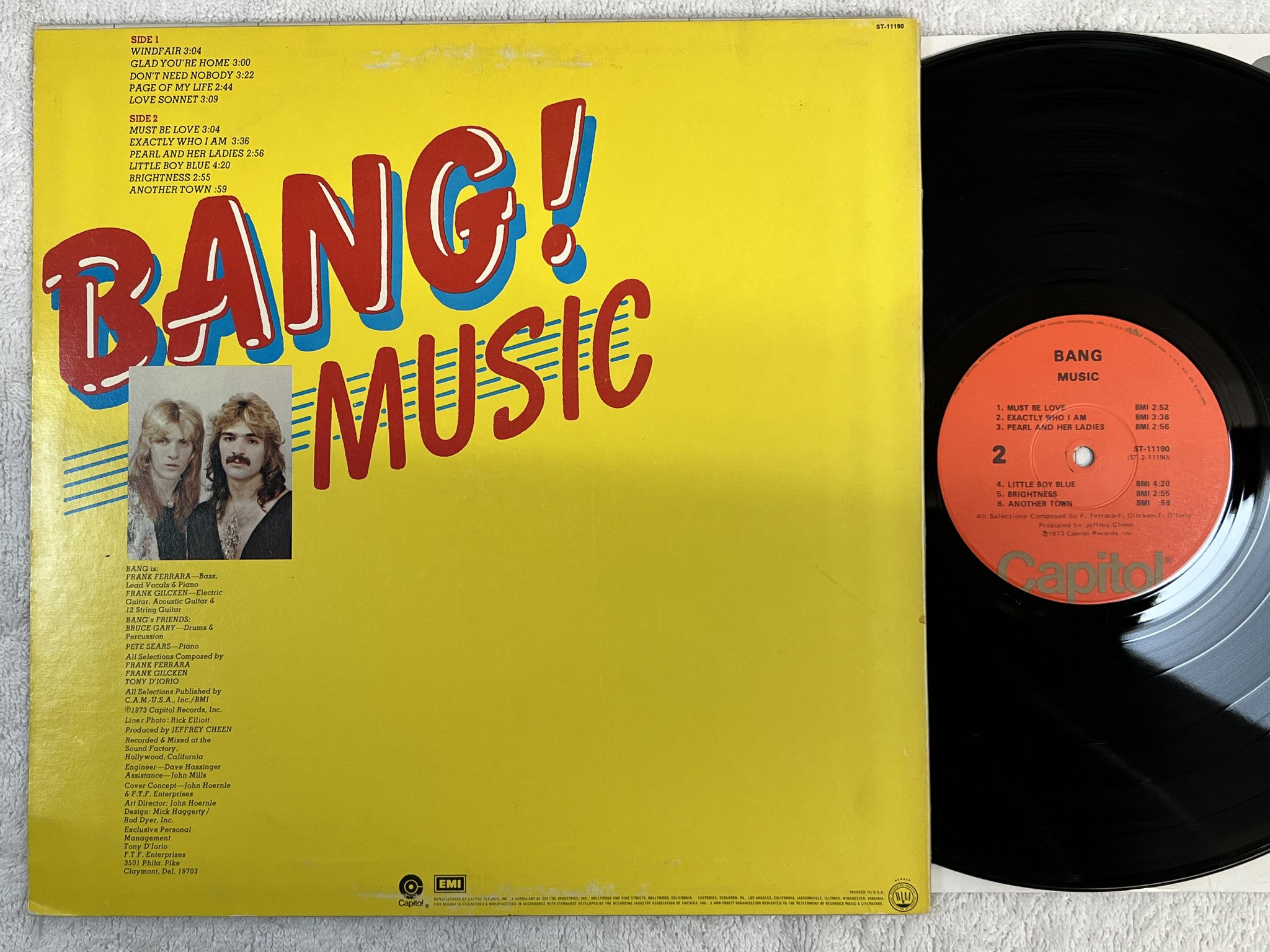 Omslagsbild för skivan BANG music LP -73 US CAPITOL ST-11190