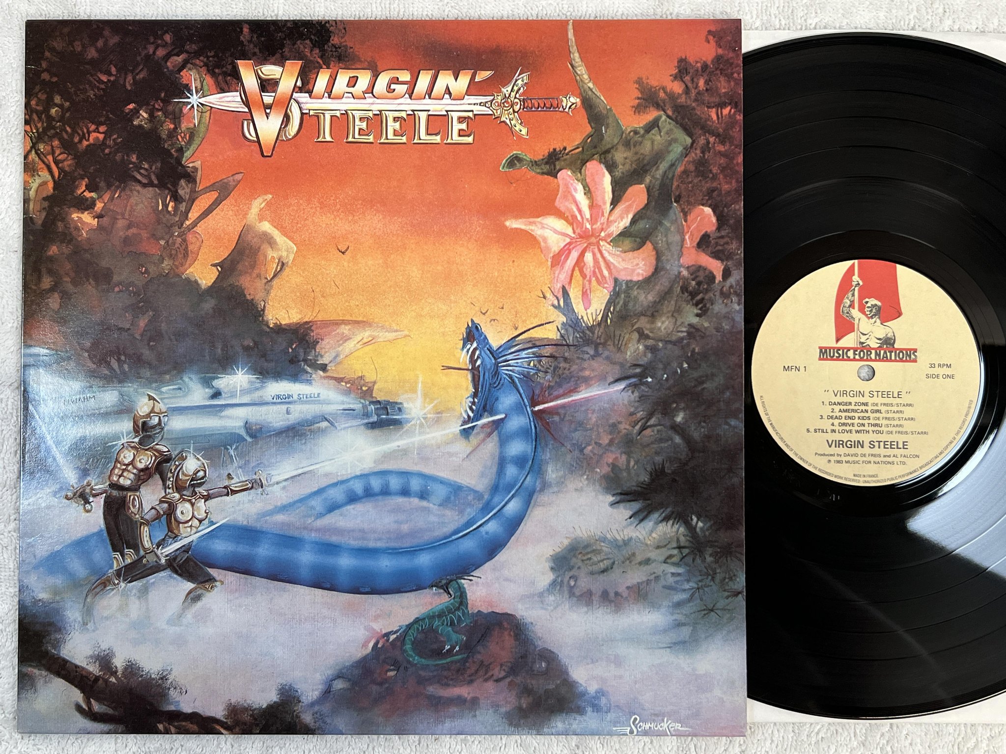 Omslagsbild för skivan VIRGIN STEELE s/t LP -83 MUSIC FOR NATIONS MFN 1