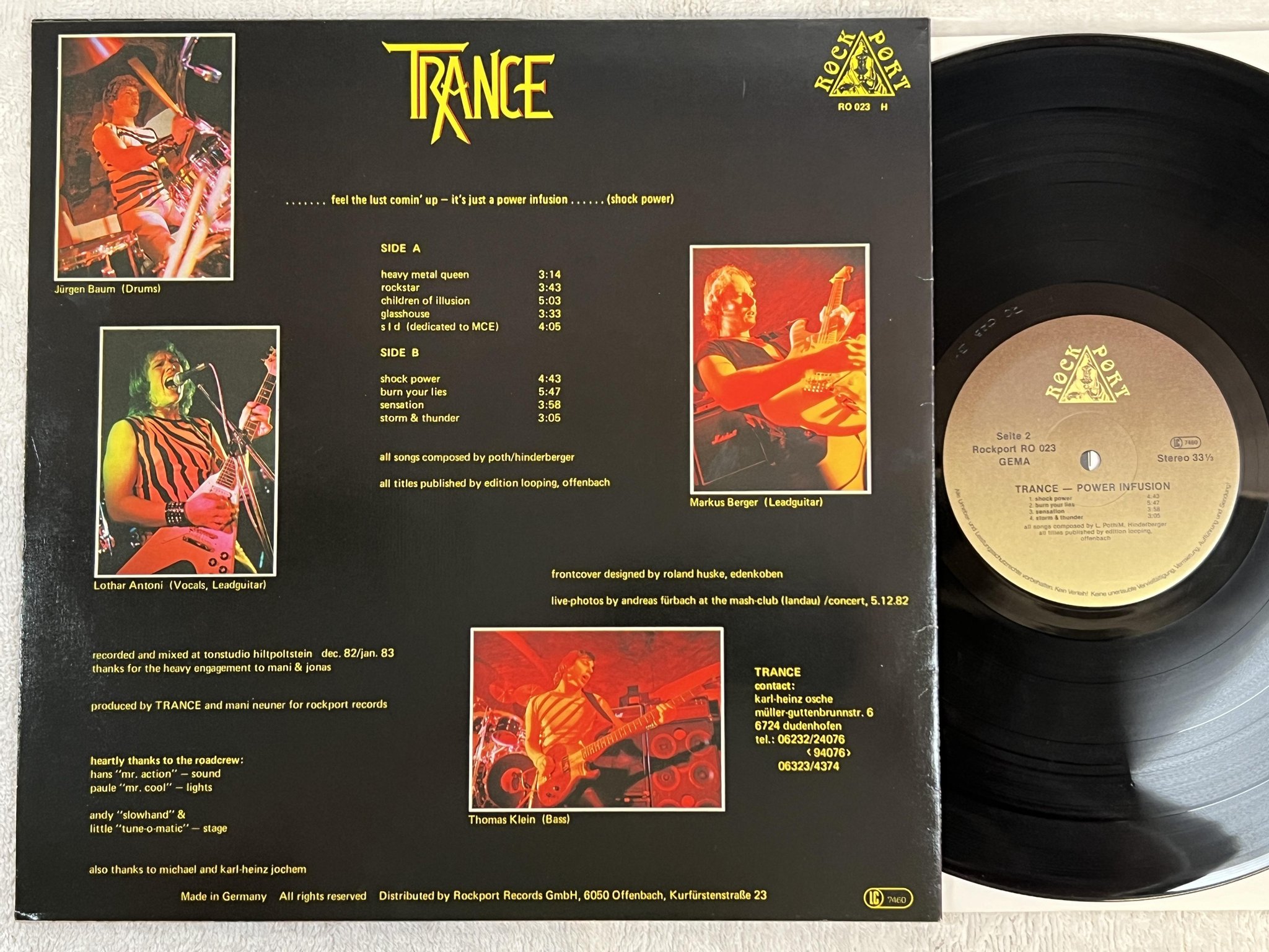 Omslagsbild för skivan TRANCE Power Infusion LP -83 ROCKPORT RO 023