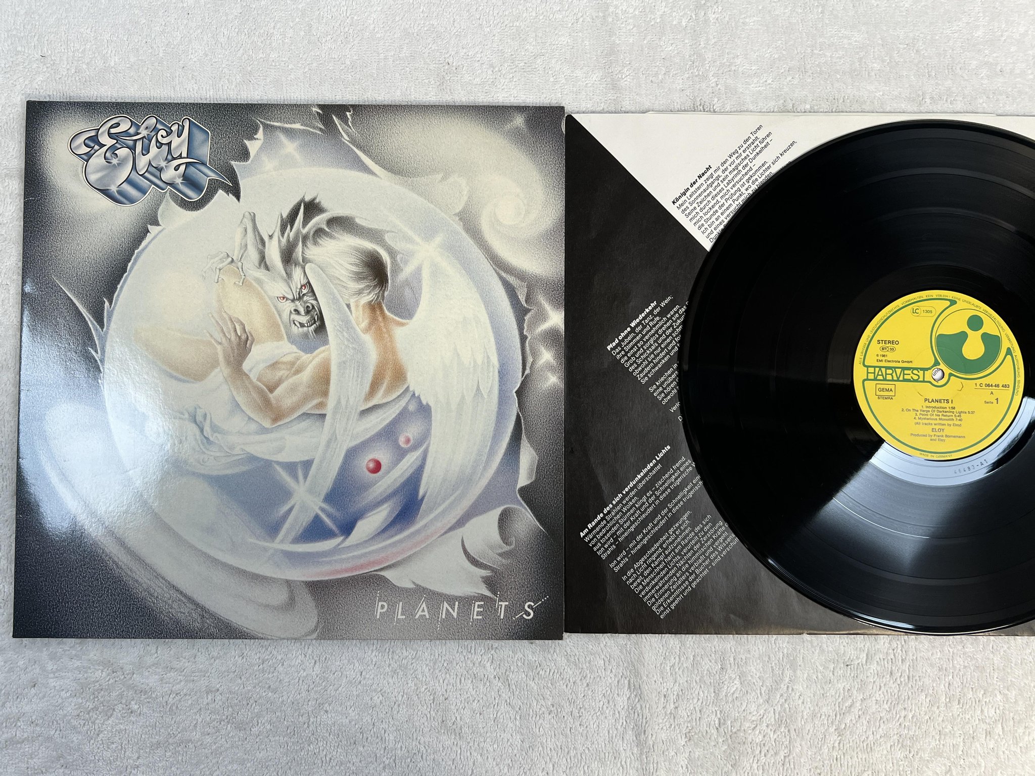 Omslagsbild för skivan ELOY planets I LP -81 HARVEST 1C 064-46483