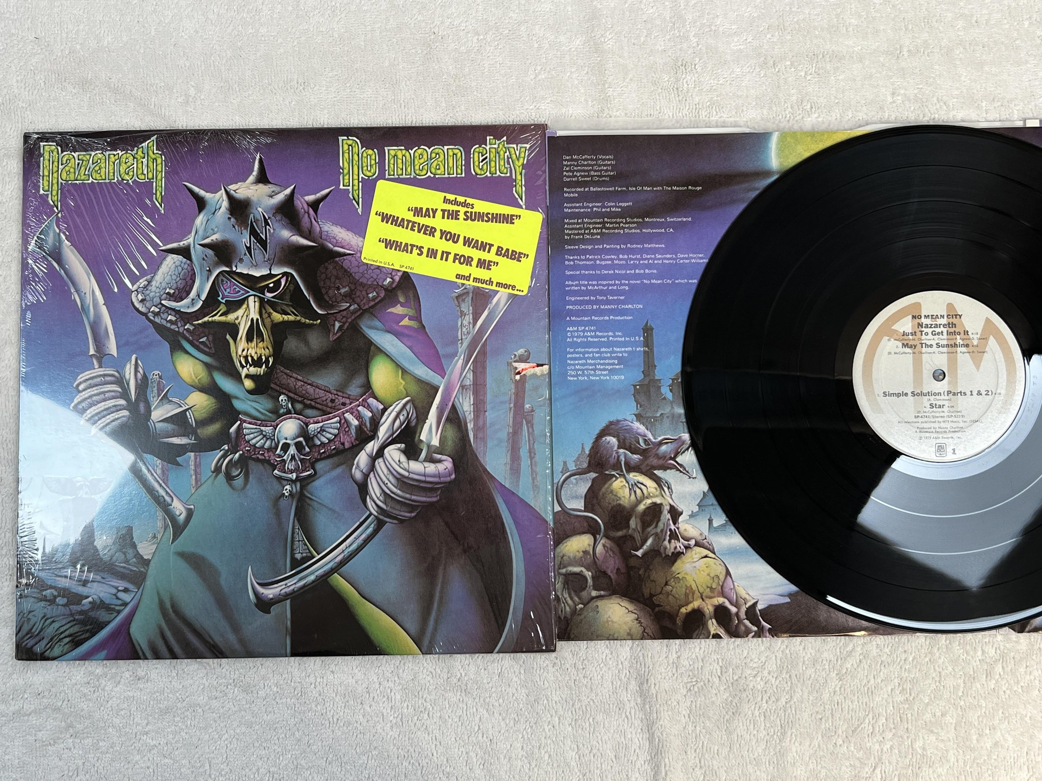 Omslagsbild för skivan NAZARETH No Mean City LP -79 US A&M SP-4741