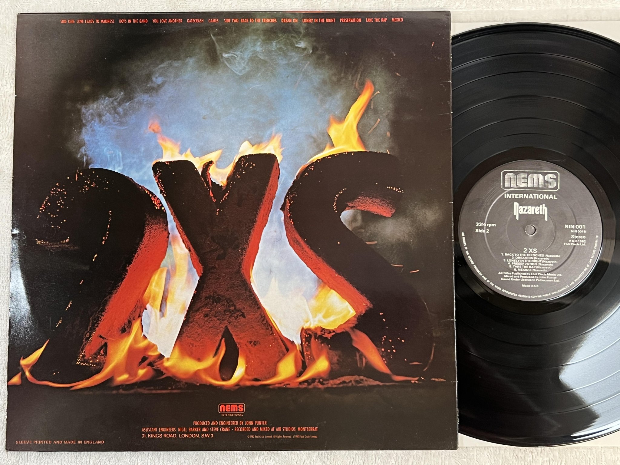 Omslagsbild för skivan NAZARETH 2 xs LP -82 UK NEMS NIN 001
