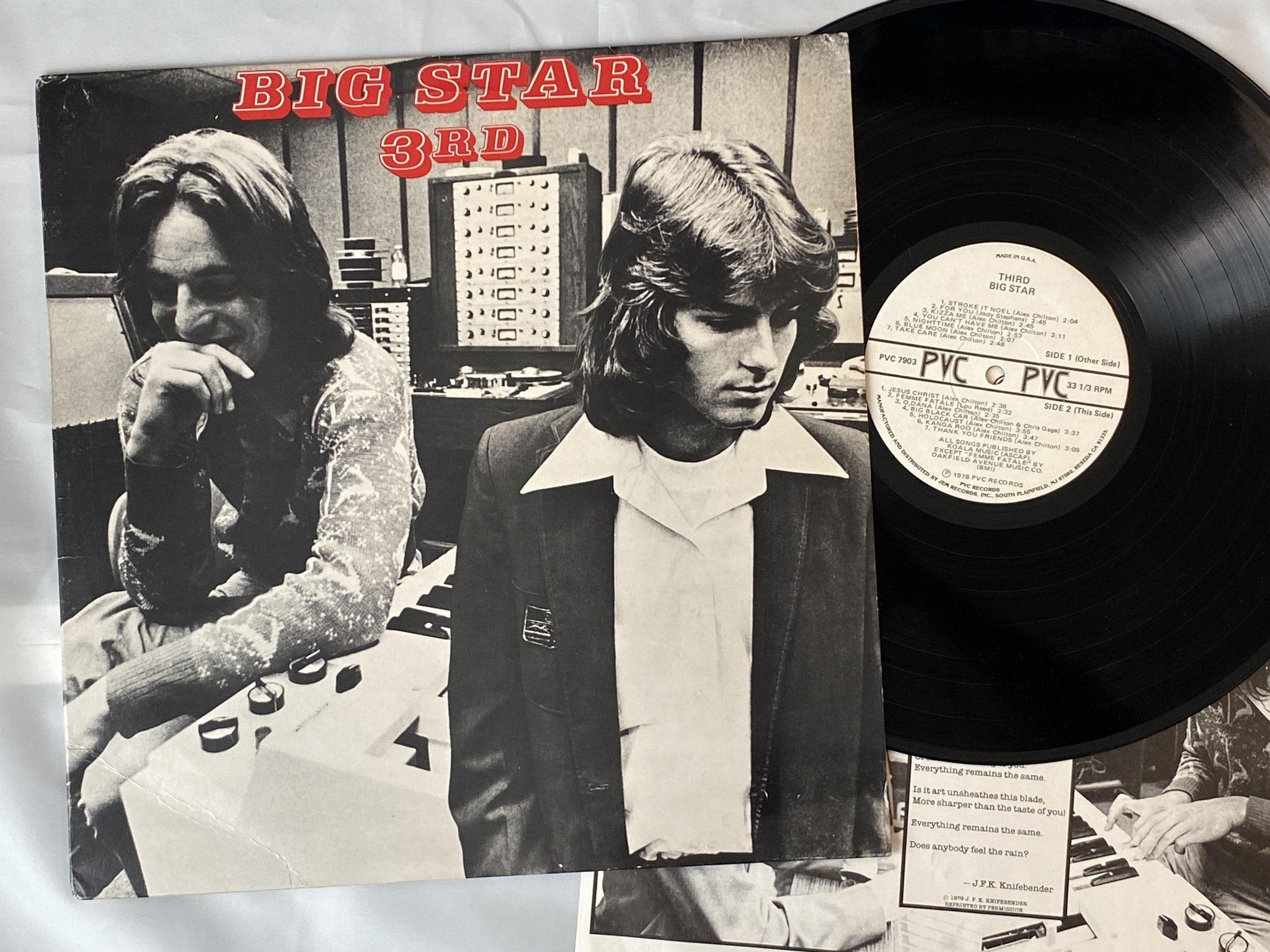 Omslagsbild för skivan BIG STAR third LP -78 US PVC 7903 *** MEGA RARE US ORIGINAL ***