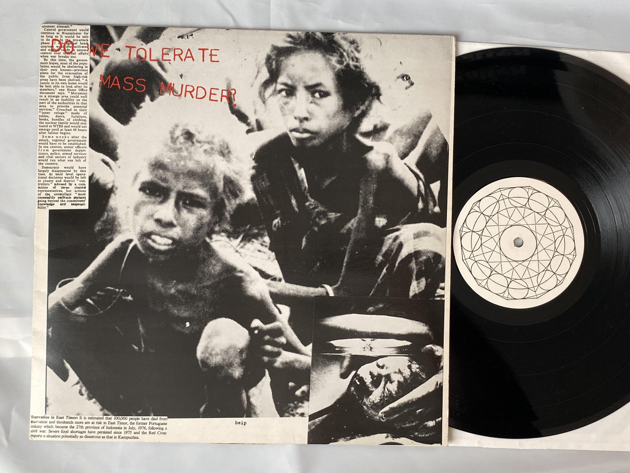 Omslagsbild för skivan THE POP GROUP For How Much Longer Do We Tolerate Mass Murder? LP -80 ROUGH 9