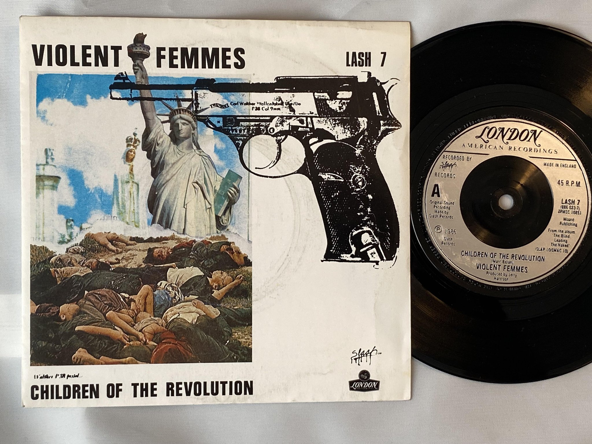 Omslagsbild för skivan VIOLENT FEMMES children of the revolution 7" UK -86 LONDON LASH 7