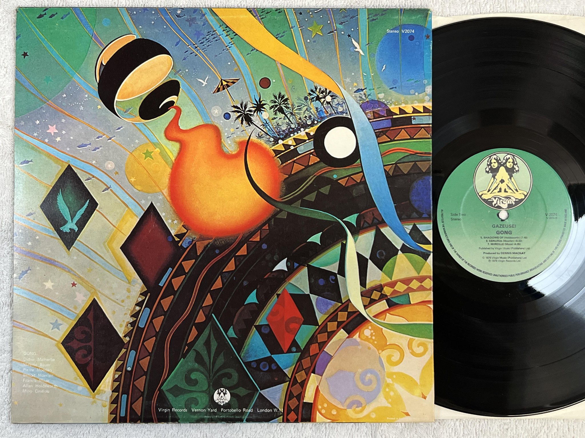 Omslagsbild för skivan GONG gazeuse! LP -76 US VIRGIN V2074 *** w/ poster ***