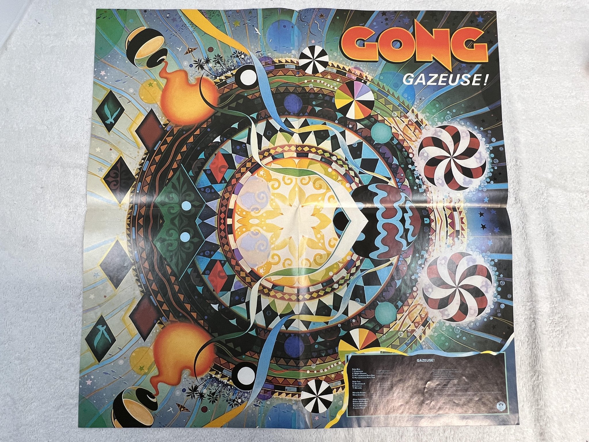 Omslagsbild för skivan GONG gazeuse! LP -76 US VIRGIN V2074 *** w/ poster ***