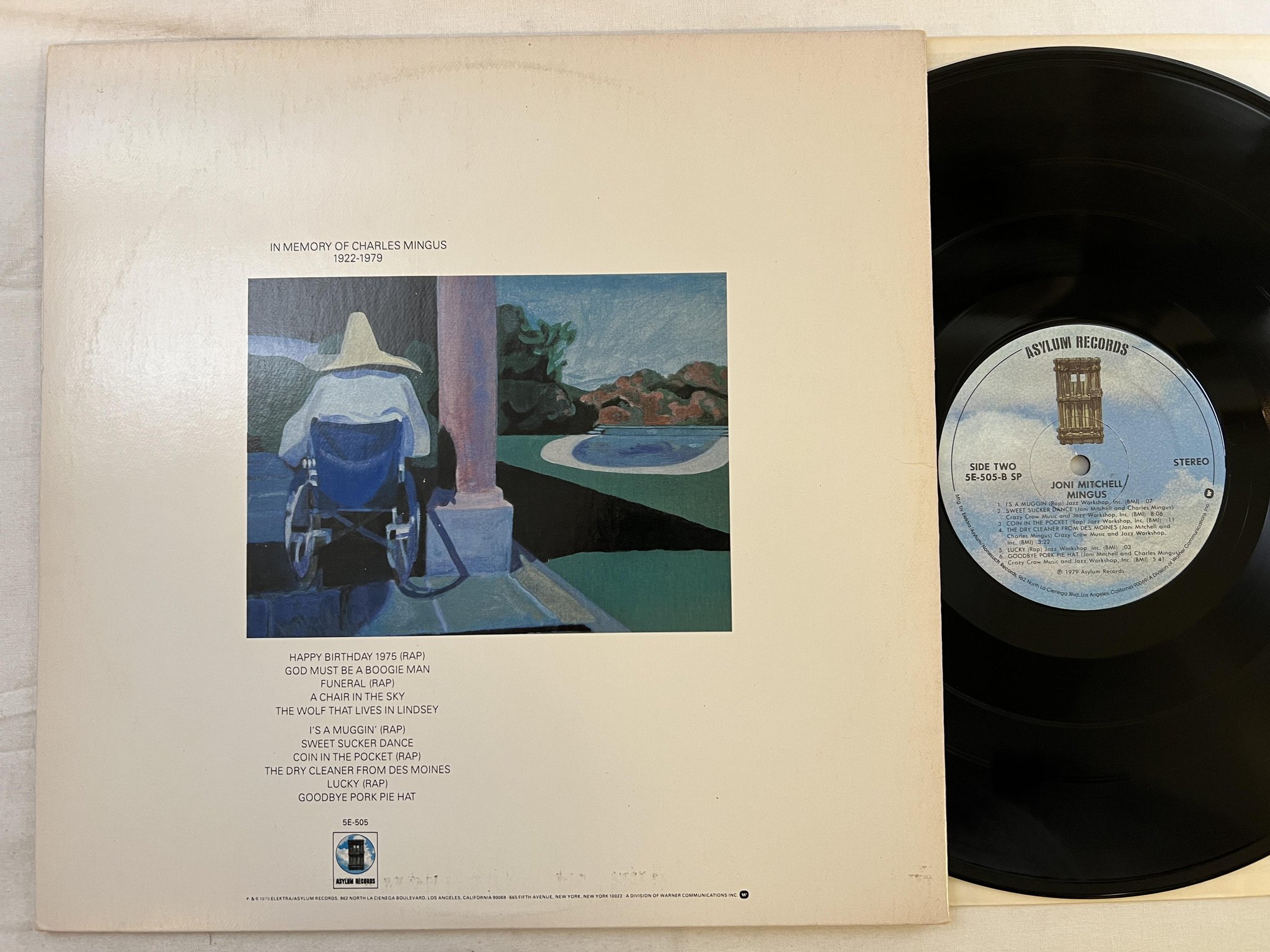 Omslagsbild för skivan JONI MITCHELL Mingus LP -79 US ASYLUM 5E-505 SP