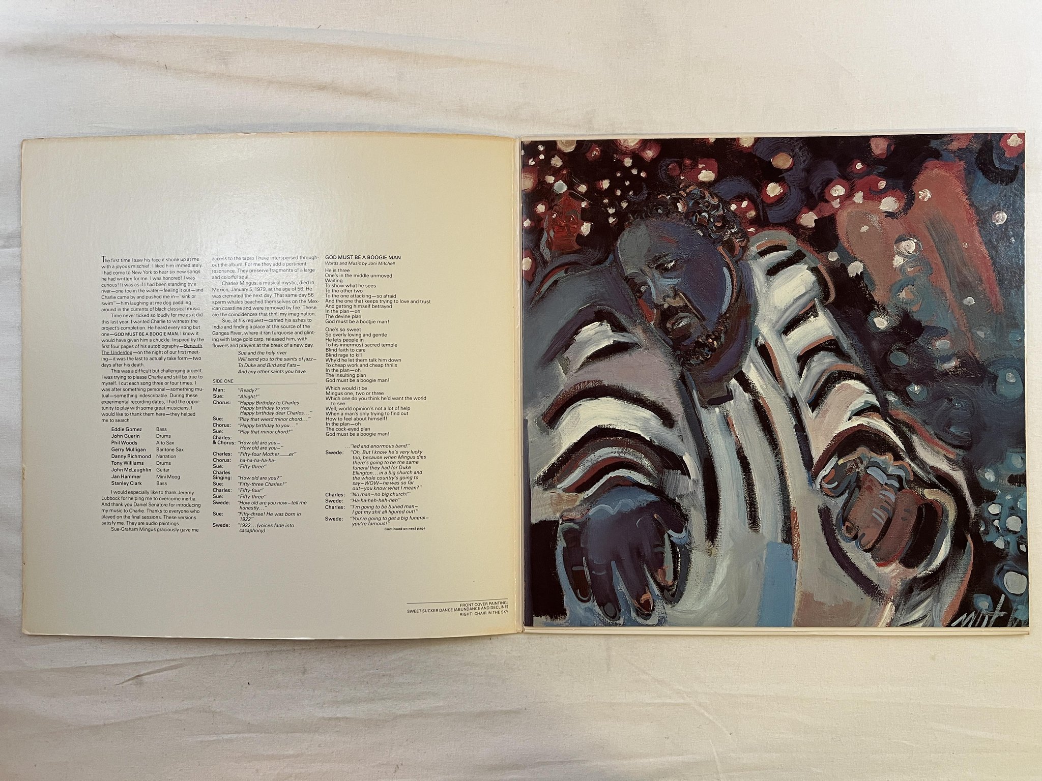 Omslagsbild för skivan JONI MITCHELL Mingus LP -79 US ASYLUM 5E-505 SP