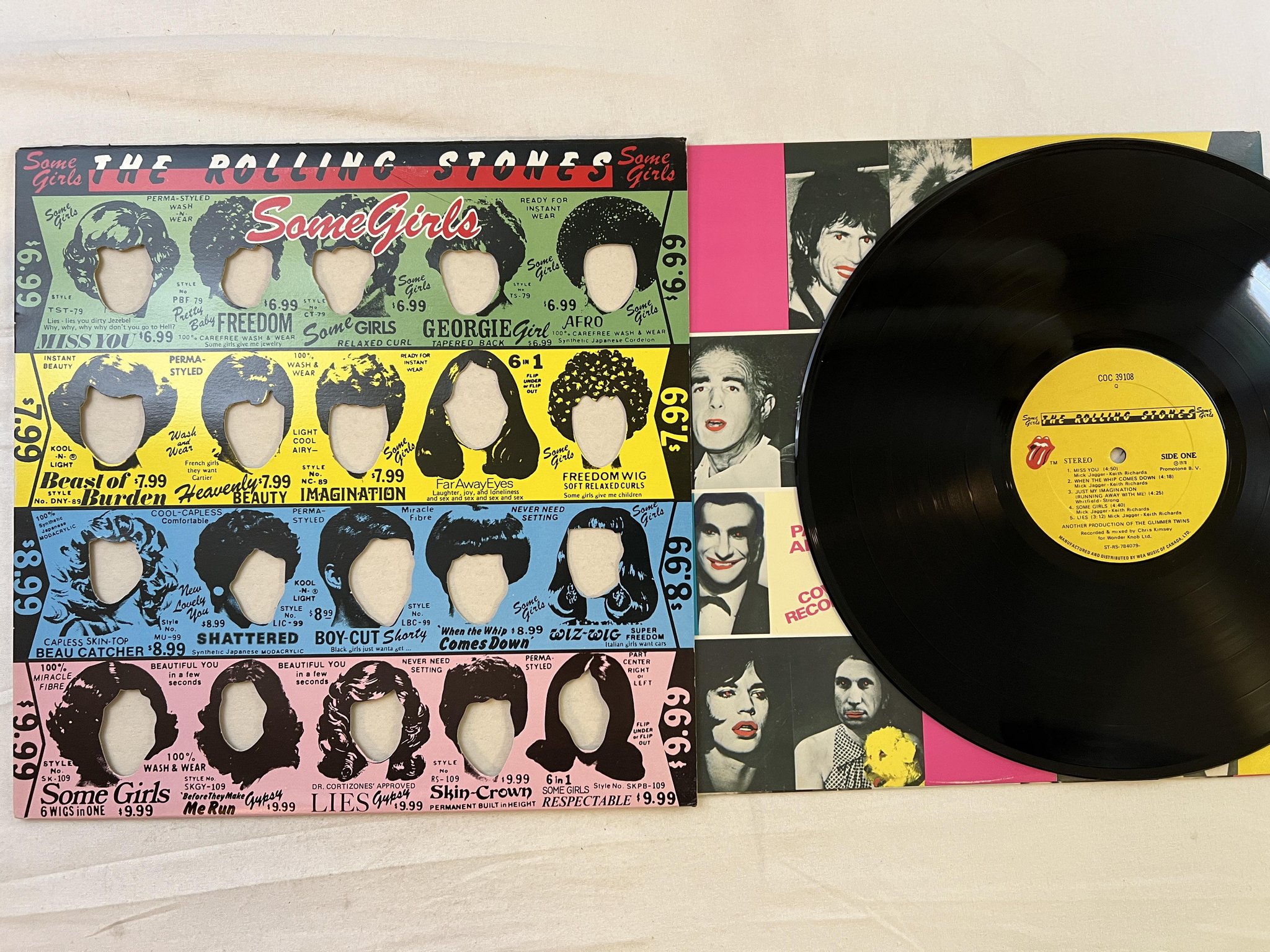 Omslagsbild för skivan ROLLING STONES some girls LP -78 Can COC 39108
