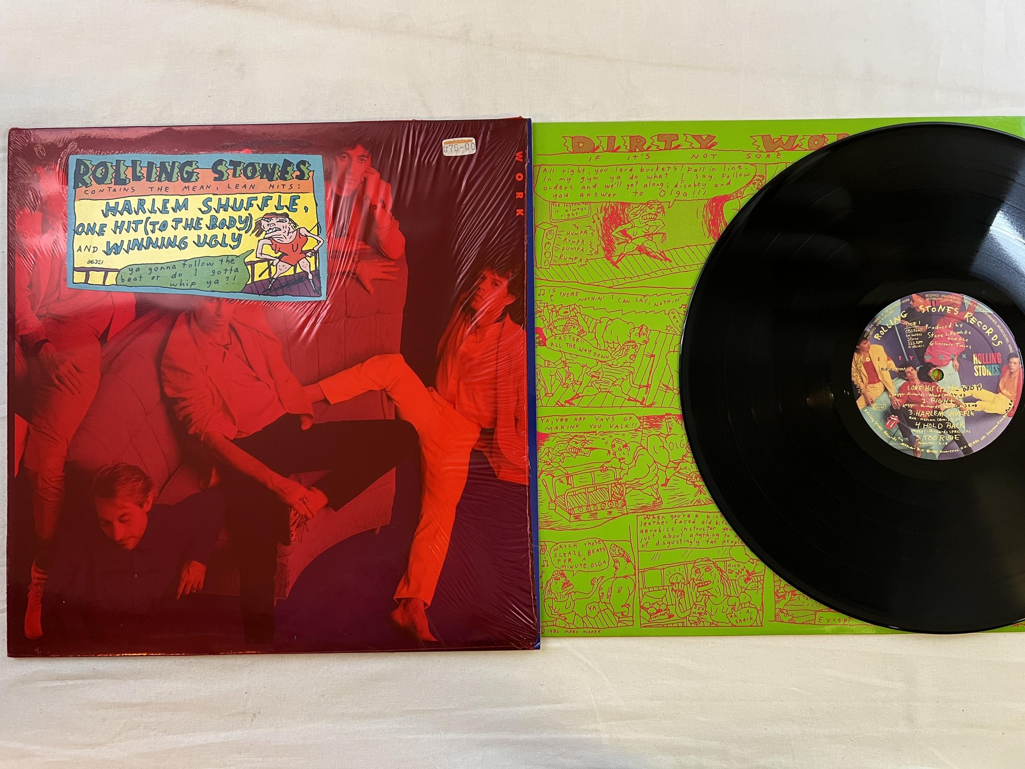 Omslagsbild för skivan ROLLING STONES Dirty Work LP -86 Hol CBS 86321