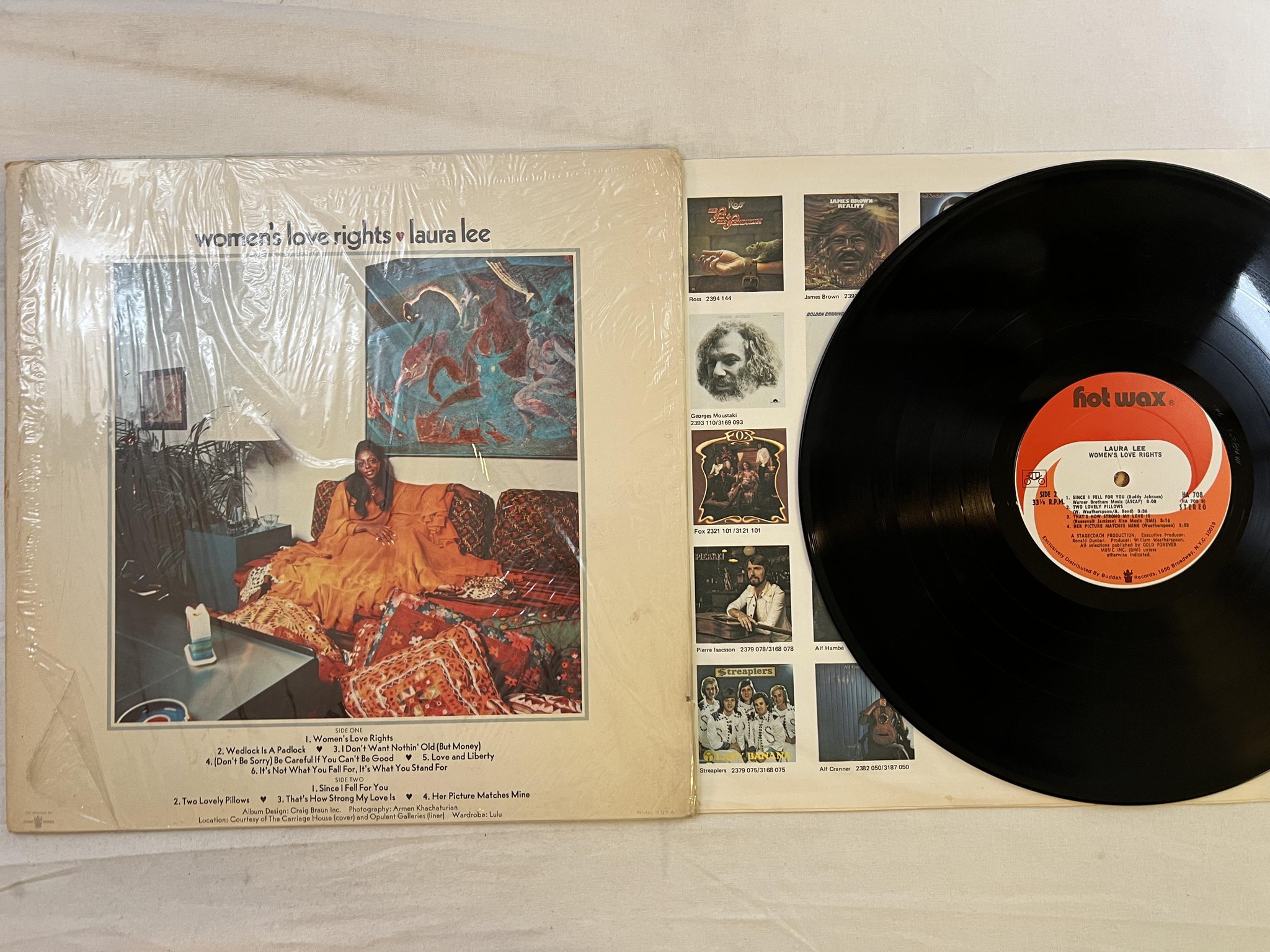 Omslagsbild för skivan LAURA LEE women's love rights LP -72 US HOT WAX HA 708