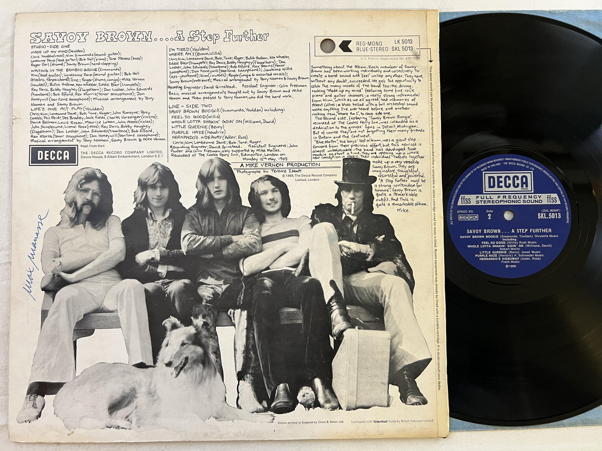 Omslagsbild för skivan SAVOY BROWN ... a step further LP UK DECCA SKL 5013