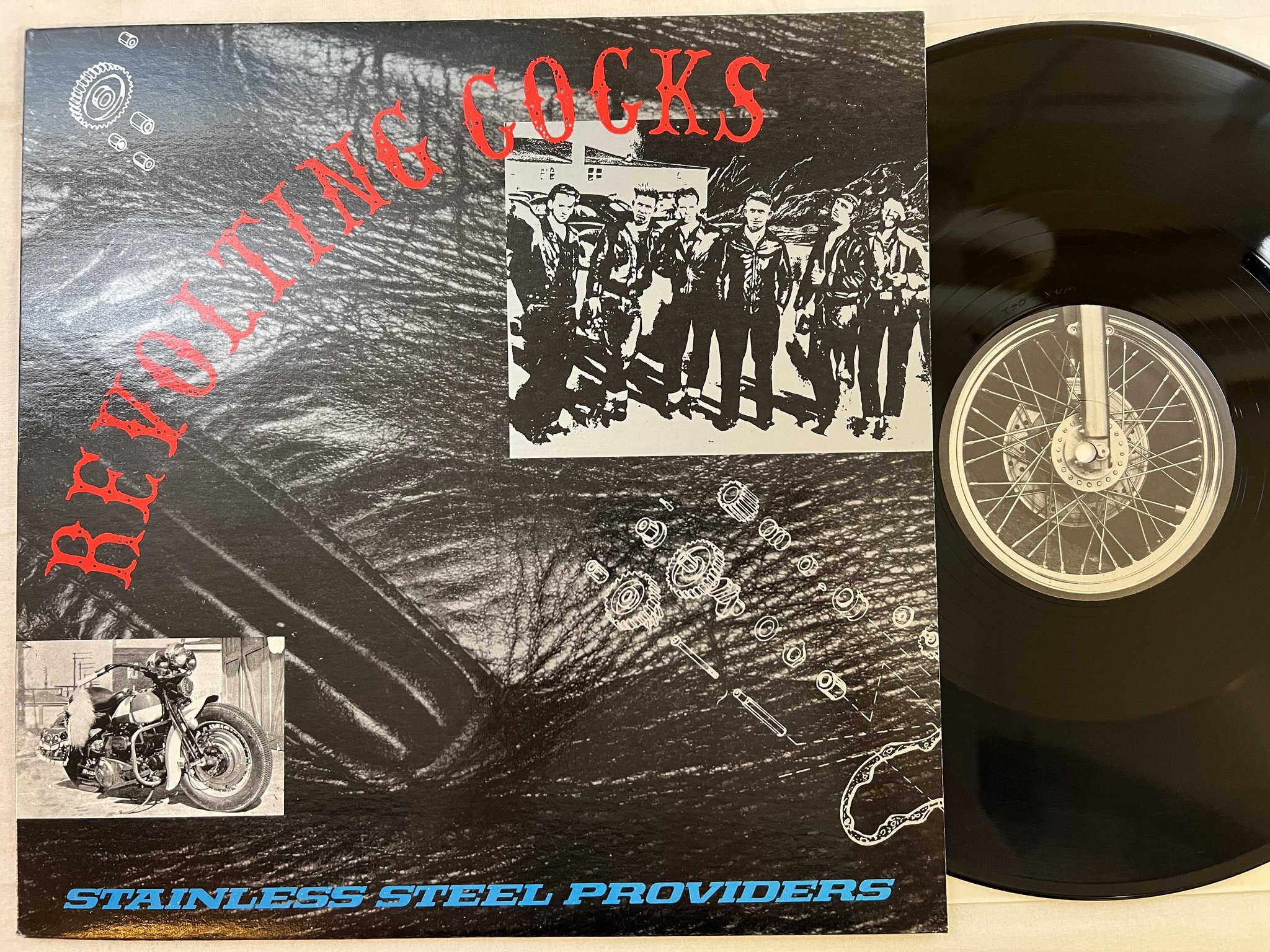 Omslagsbild för skivan REVOLTIING COCKS Stainless Steel Providers 12" -89 US WAX TRAX! WAX 042