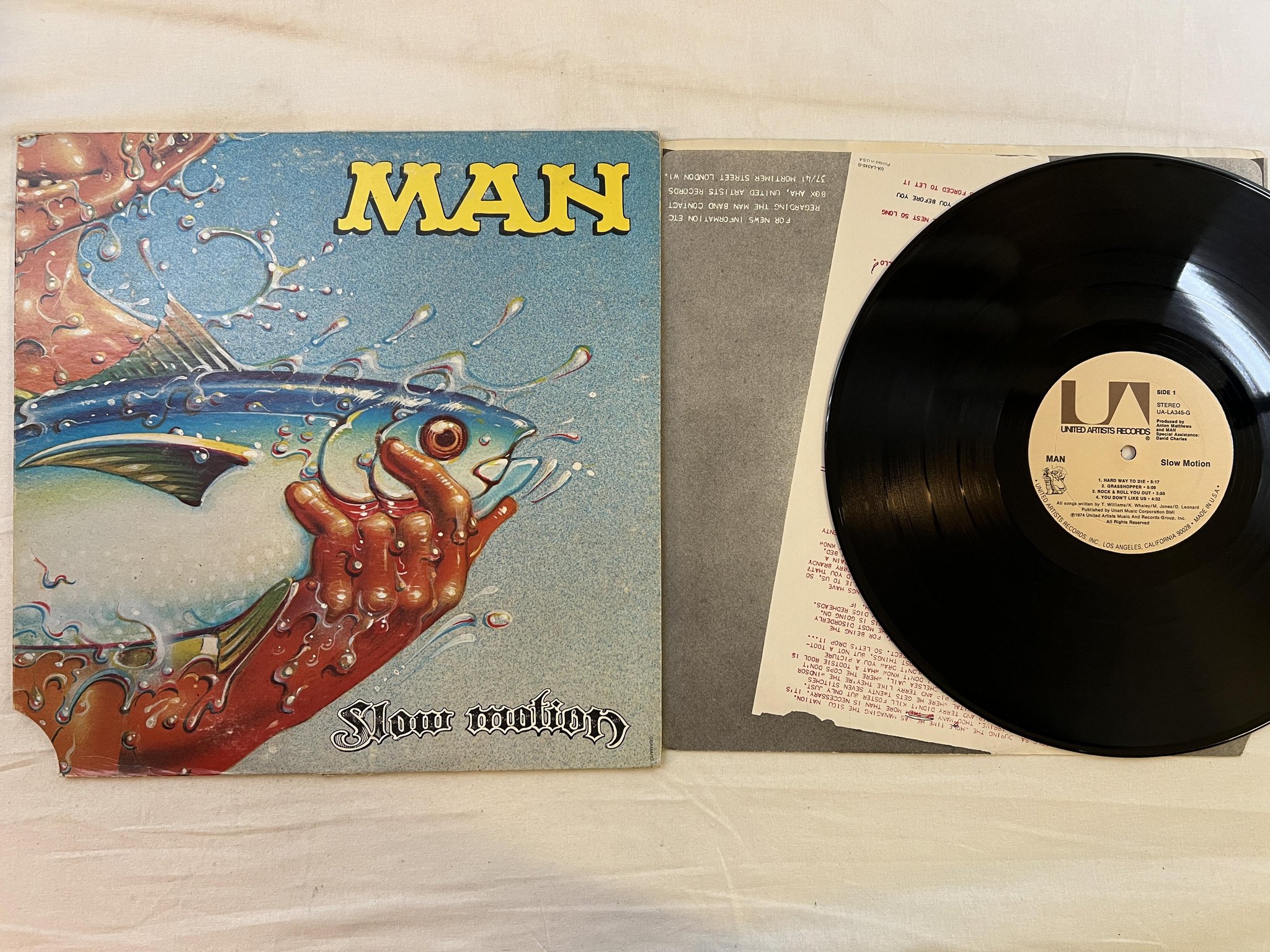 Omslagsbild för skivan MAN slow motion LP -74 US UNITED UA-LA345-G