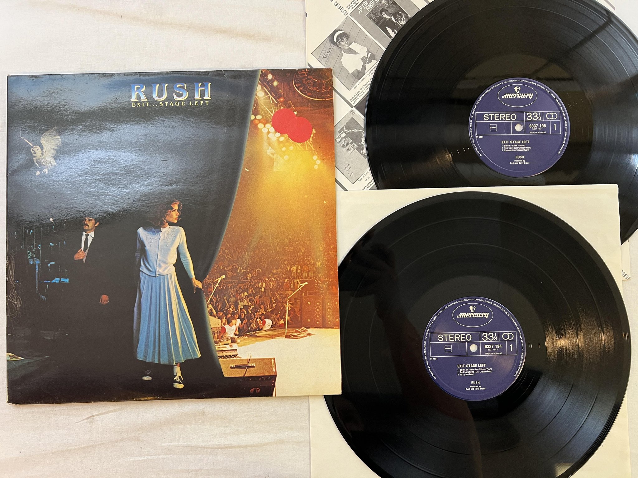 Omslagsbild för skivan RUSH exit stage left LP -81 Hol MERCURY 6619053