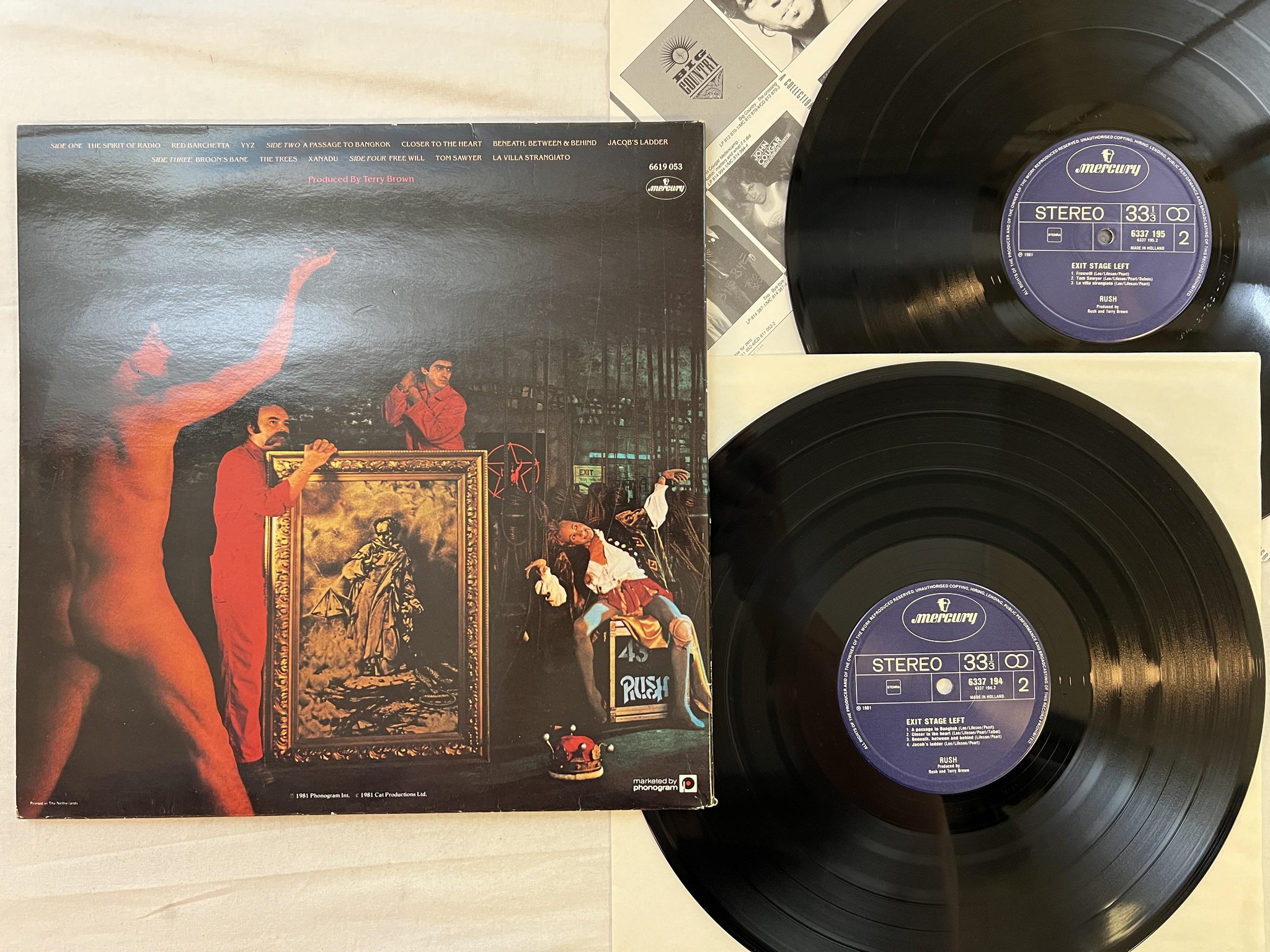 Omslagsbild för skivan RUSH exit stage left LP -81 Hol MERCURY 6619053