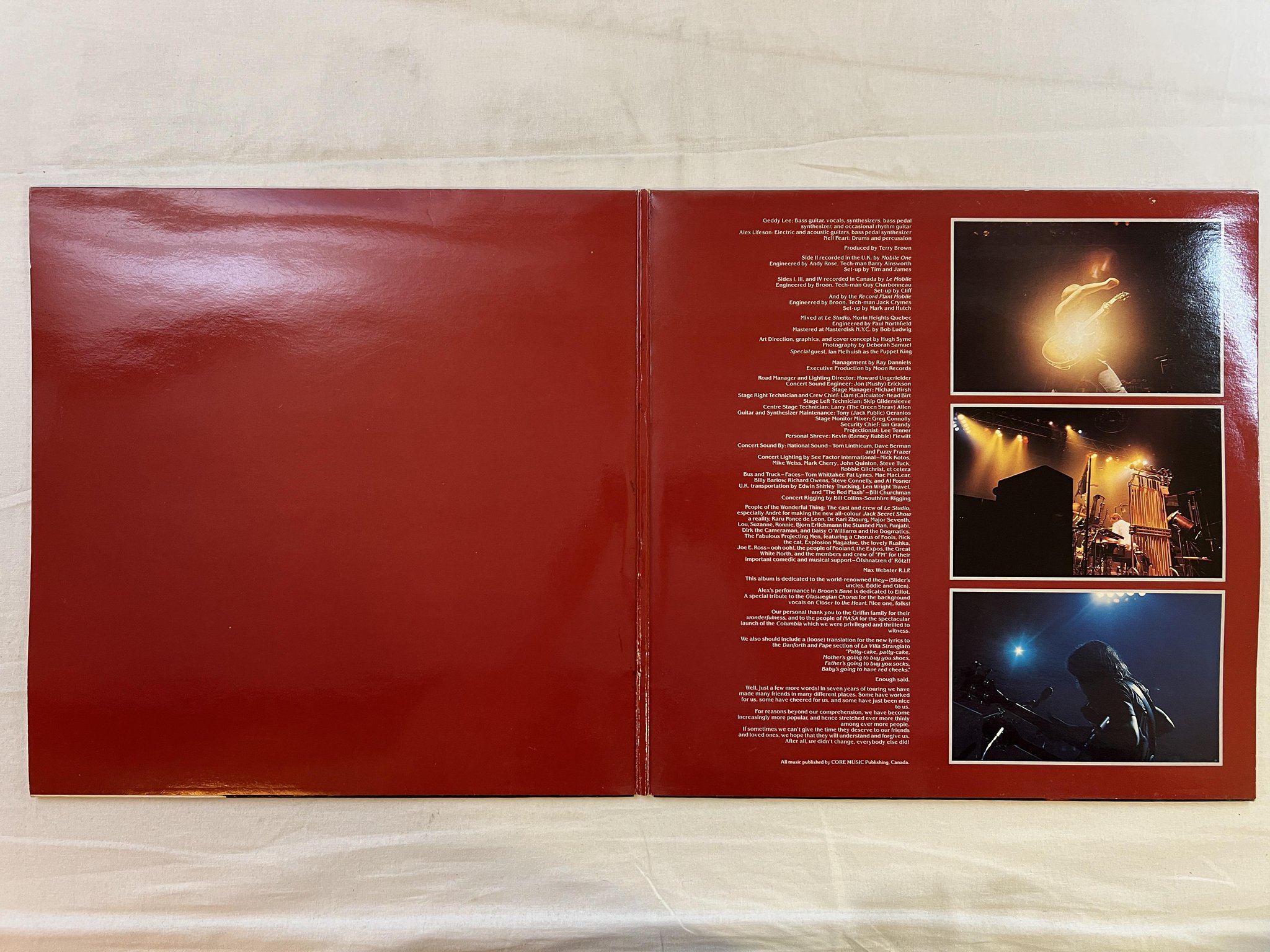 Omslagsbild för skivan RUSH exit stage left LP -81 Hol MERCURY 6619053