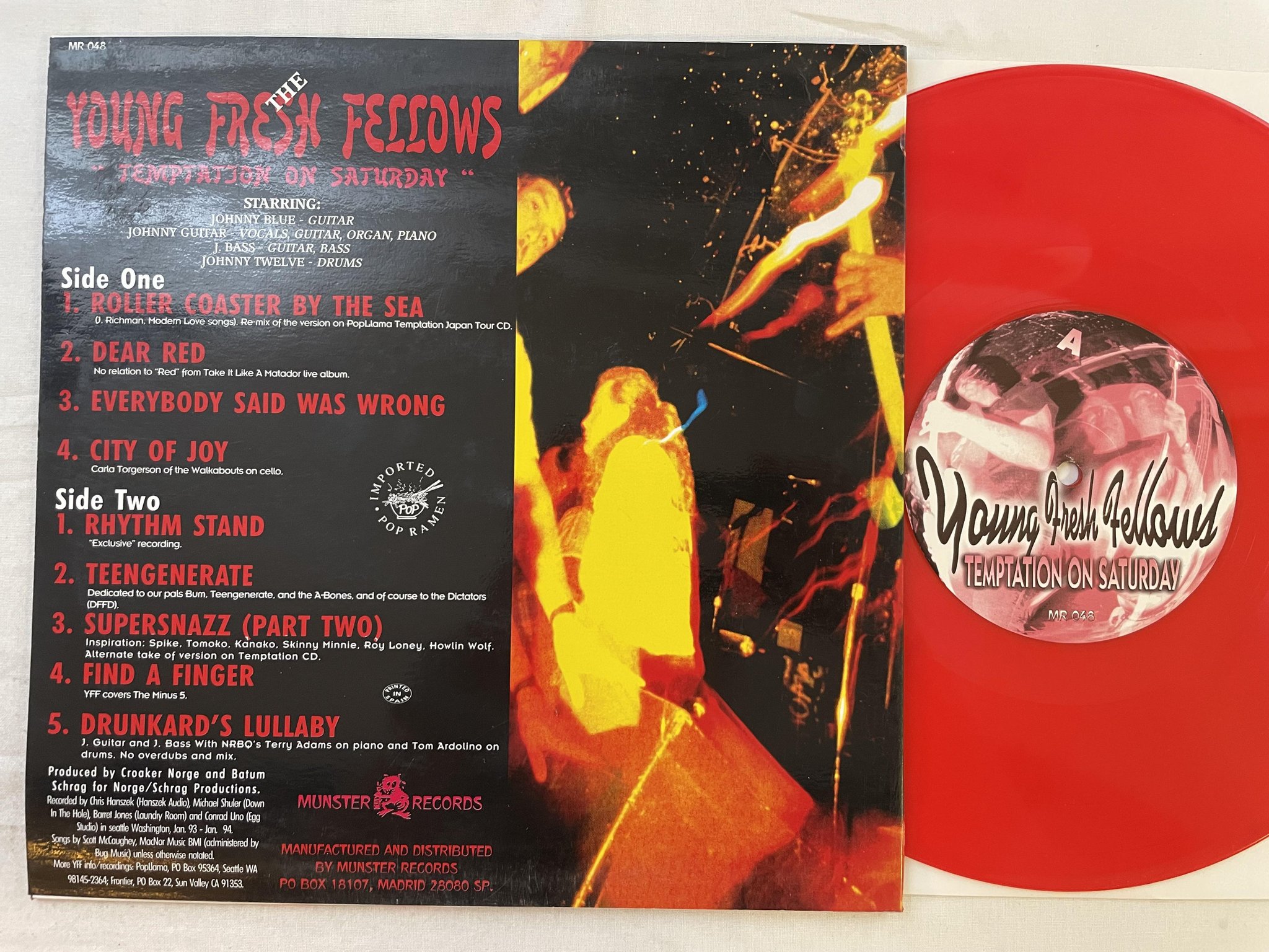 Omslagsbild för skivan THE YOUNG FRESH FELLOWS Temptation On Saturday 10" -94 Spain MR 048 ** GARAGE **