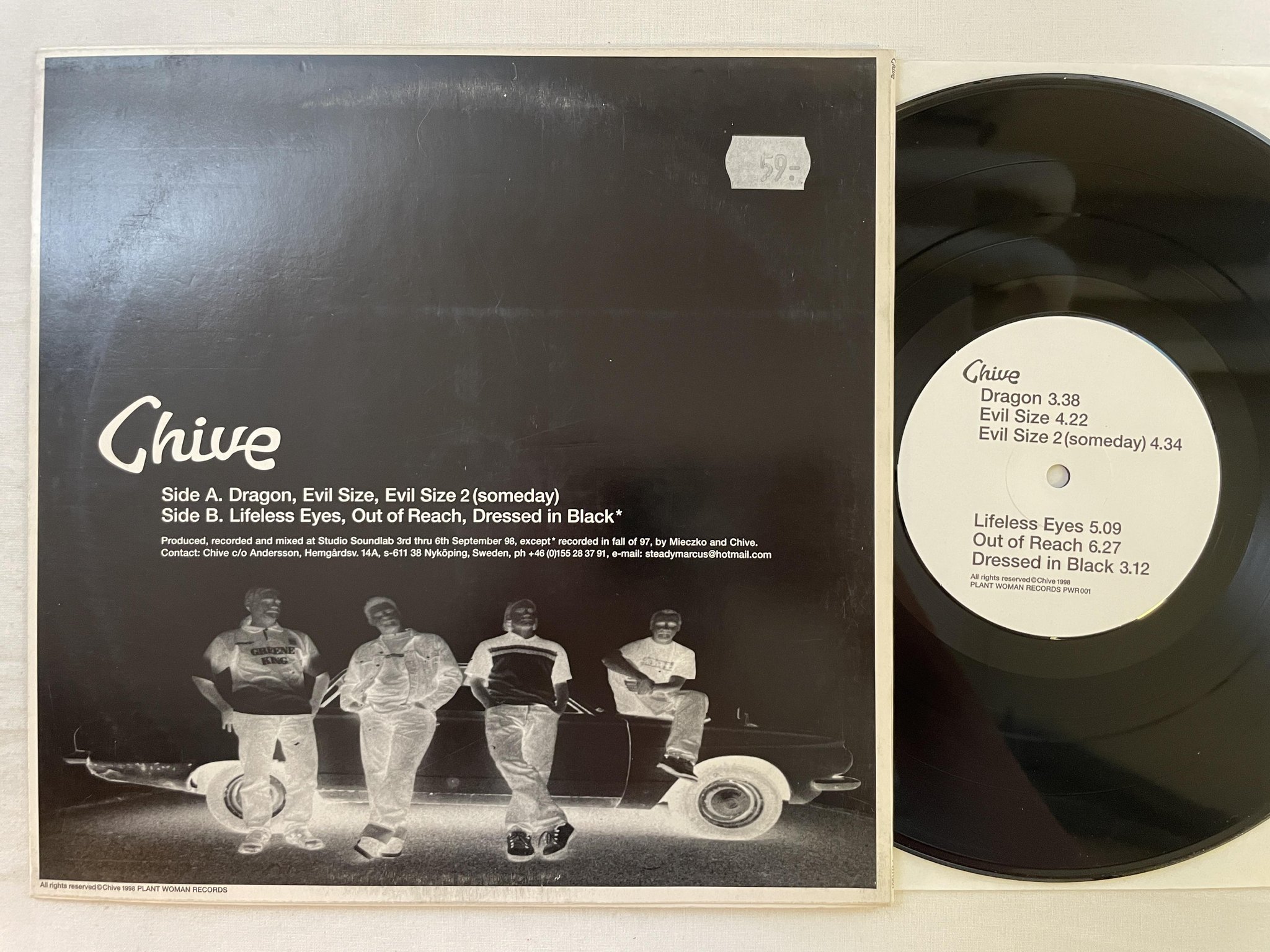 Omslagsbild för skivan CHIVE s/t 10" -98 Swe PLANT WOMAN PWR 001 ** stoner ***