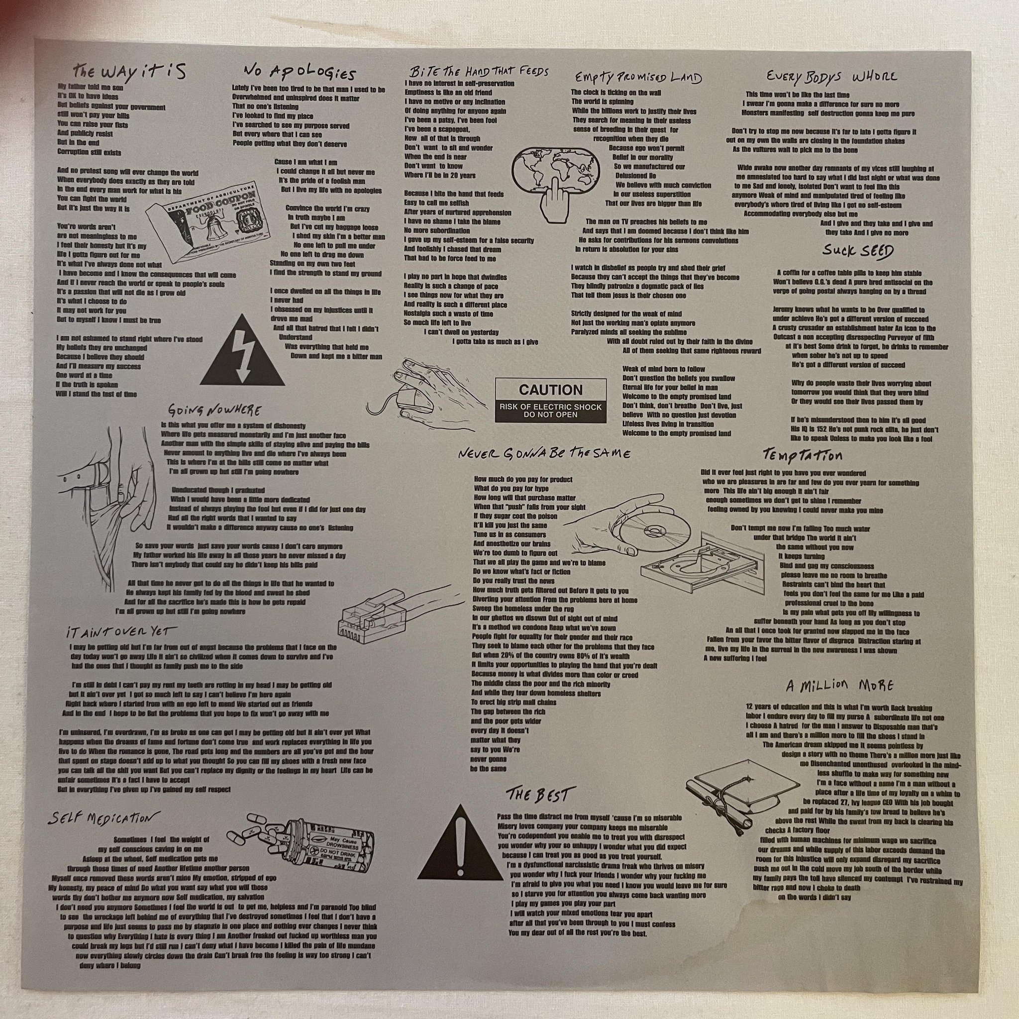 Omslagsbild för skivan ZERO DOWN With A Lifetime To Pay LP 2001 US FAT WRECK *** RARE PUNK LP ***