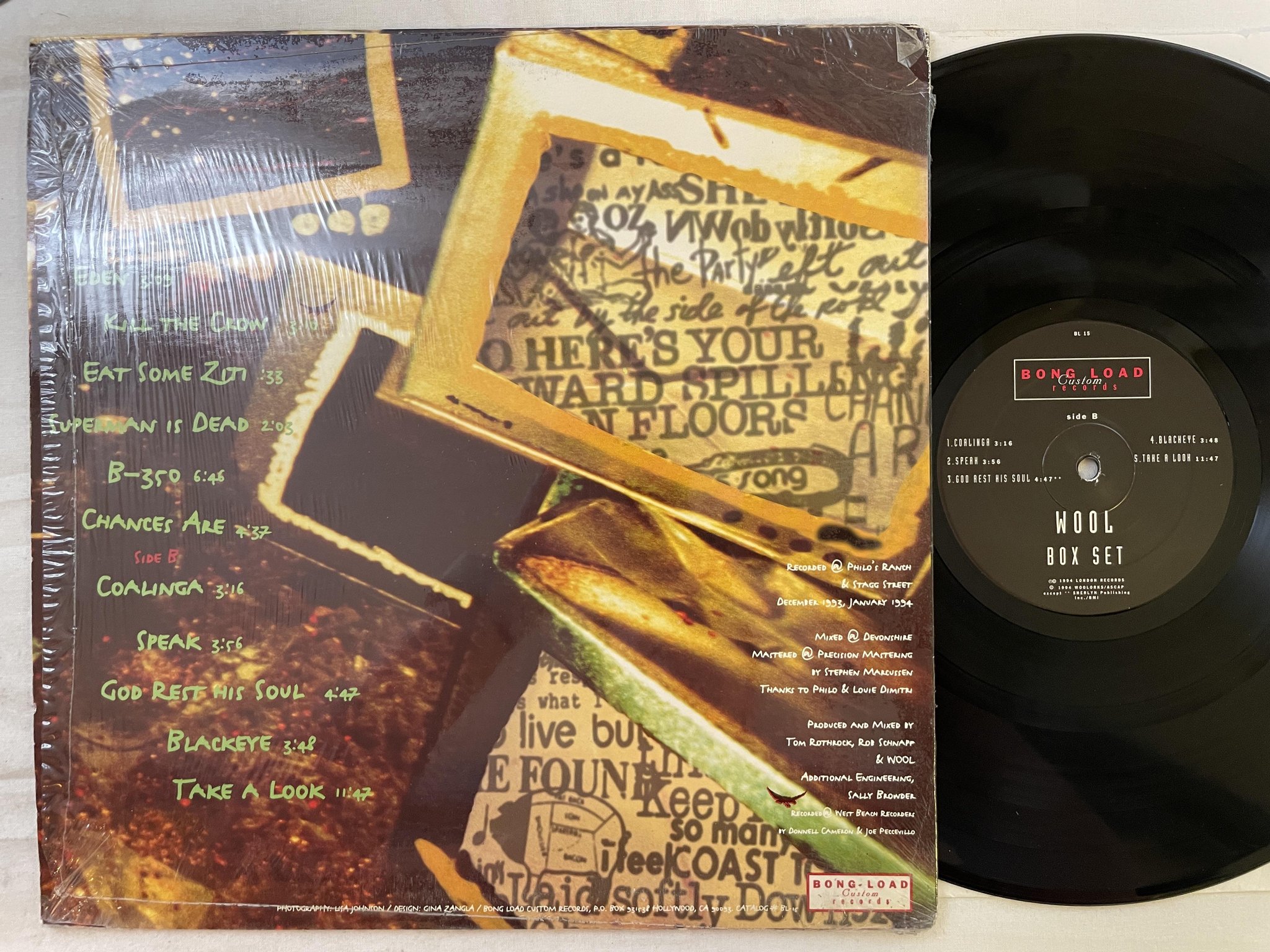 Omslagsbild för skivan WOOL box set LP -94 US BONG LOAD BL 15 *** Alternative Rock ***