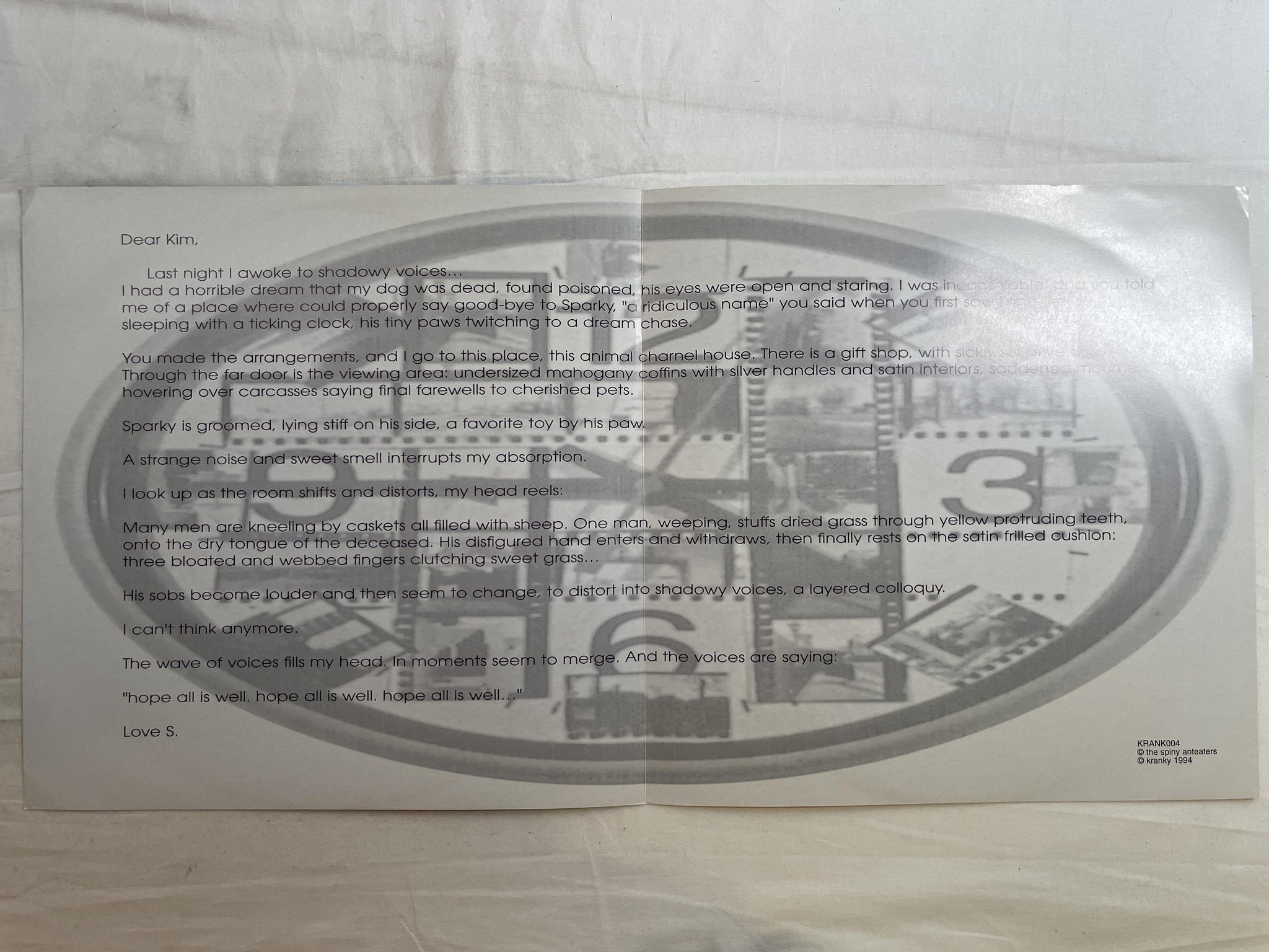 Omslagsbild för skivan THE SPINY ANTEATERS All Is Well LP -94 US KRANKY KRANK 004