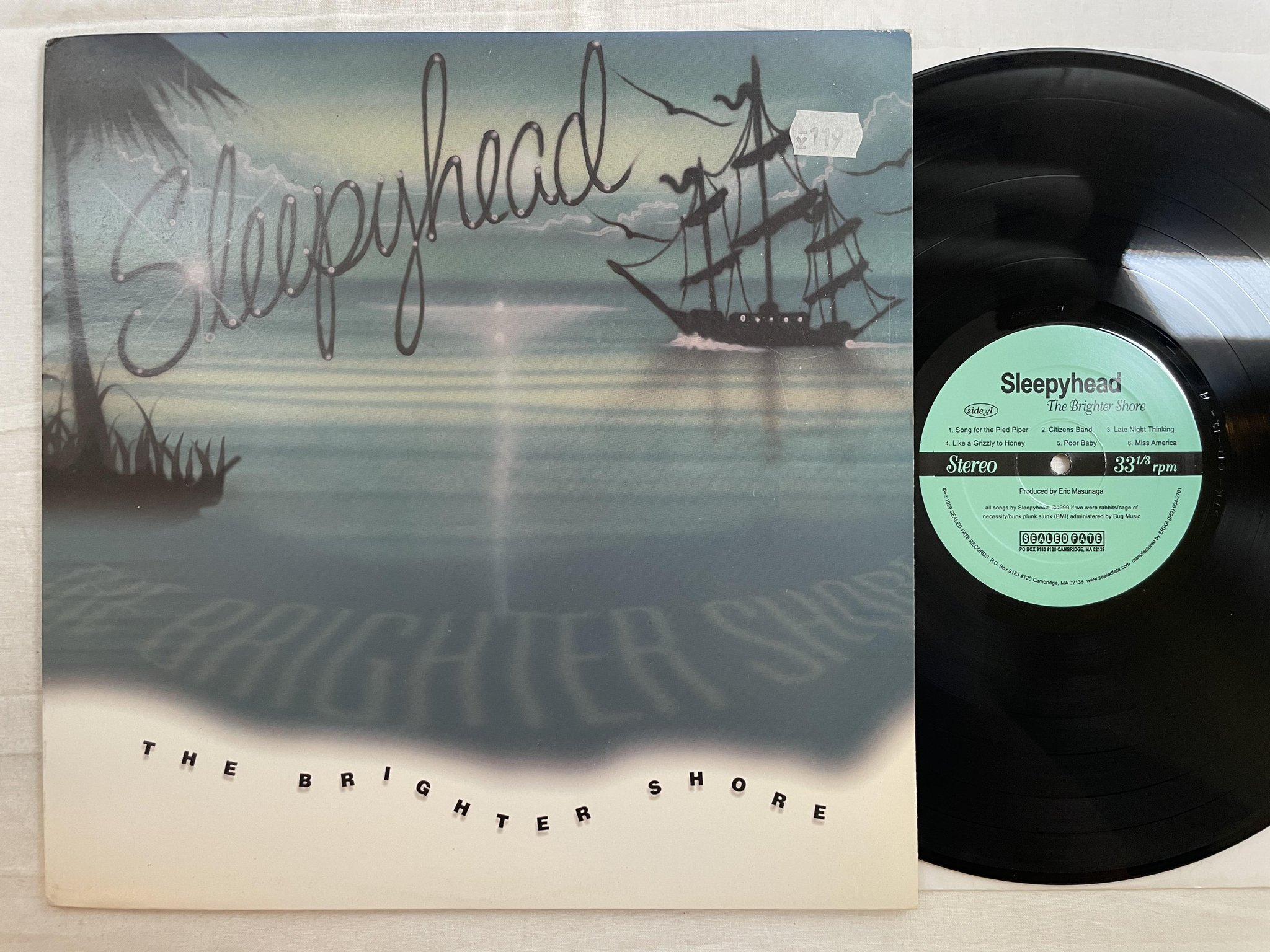 Omslagsbild för skivan SLEEPYHEAD the brighter shore LP -99 US SEALED FATE SFR 010-12 ** Indie rock **