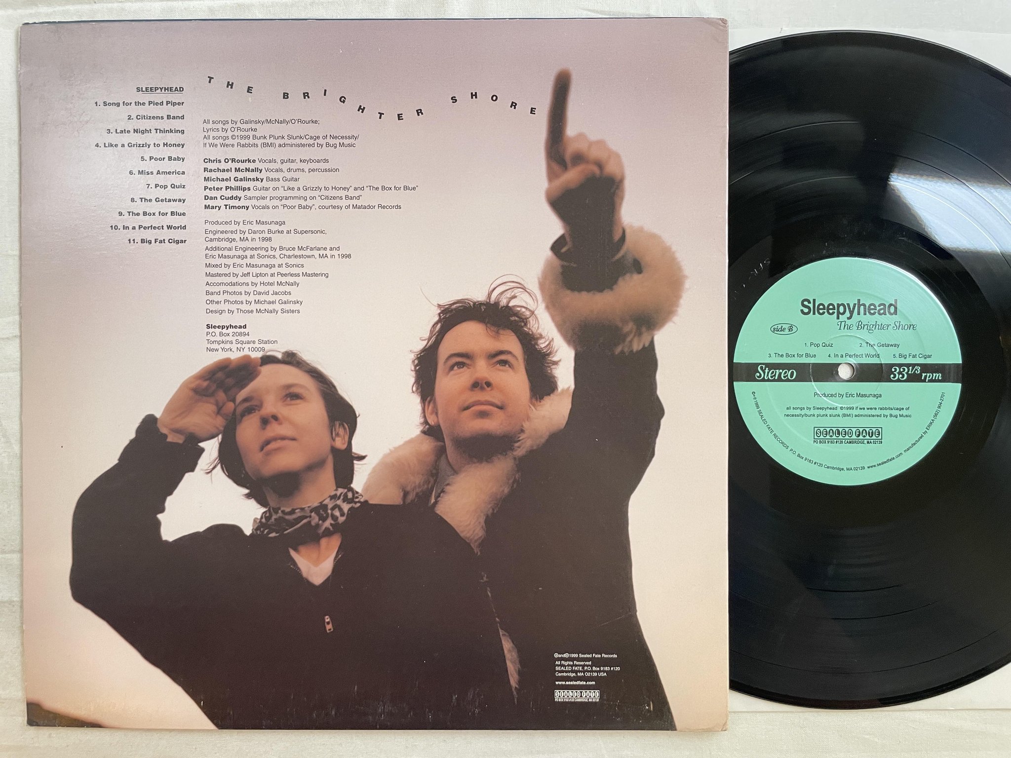 Omslagsbild för skivan SLEEPYHEAD the brighter shore LP -99 US SEALED FATE SFR 010-12 ** Indie rock **