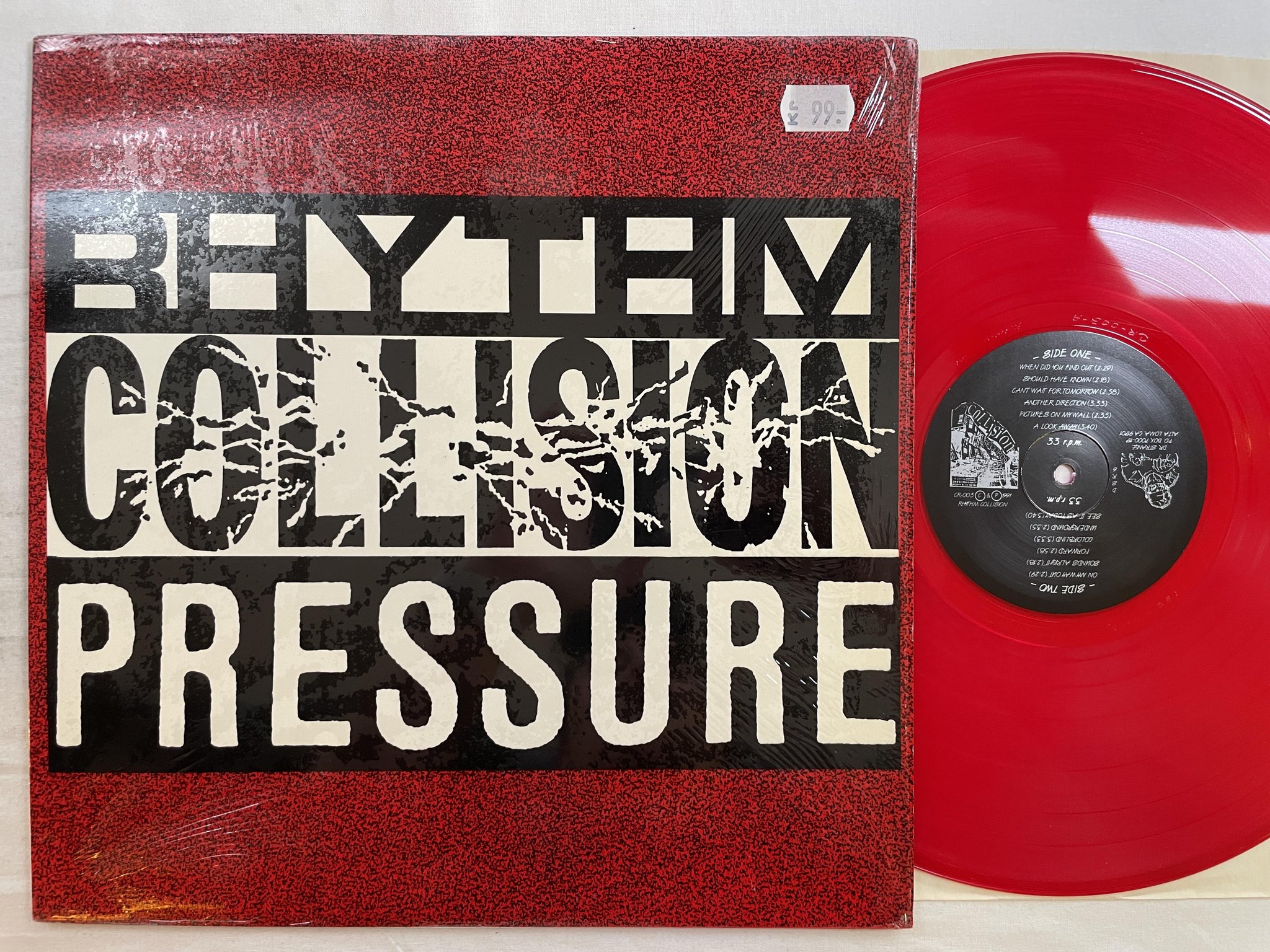 Omslagsbild för skivan RHYTHM COLLISION Pressure LP -91 US COLLISION CR-003 ** RED VINYL **