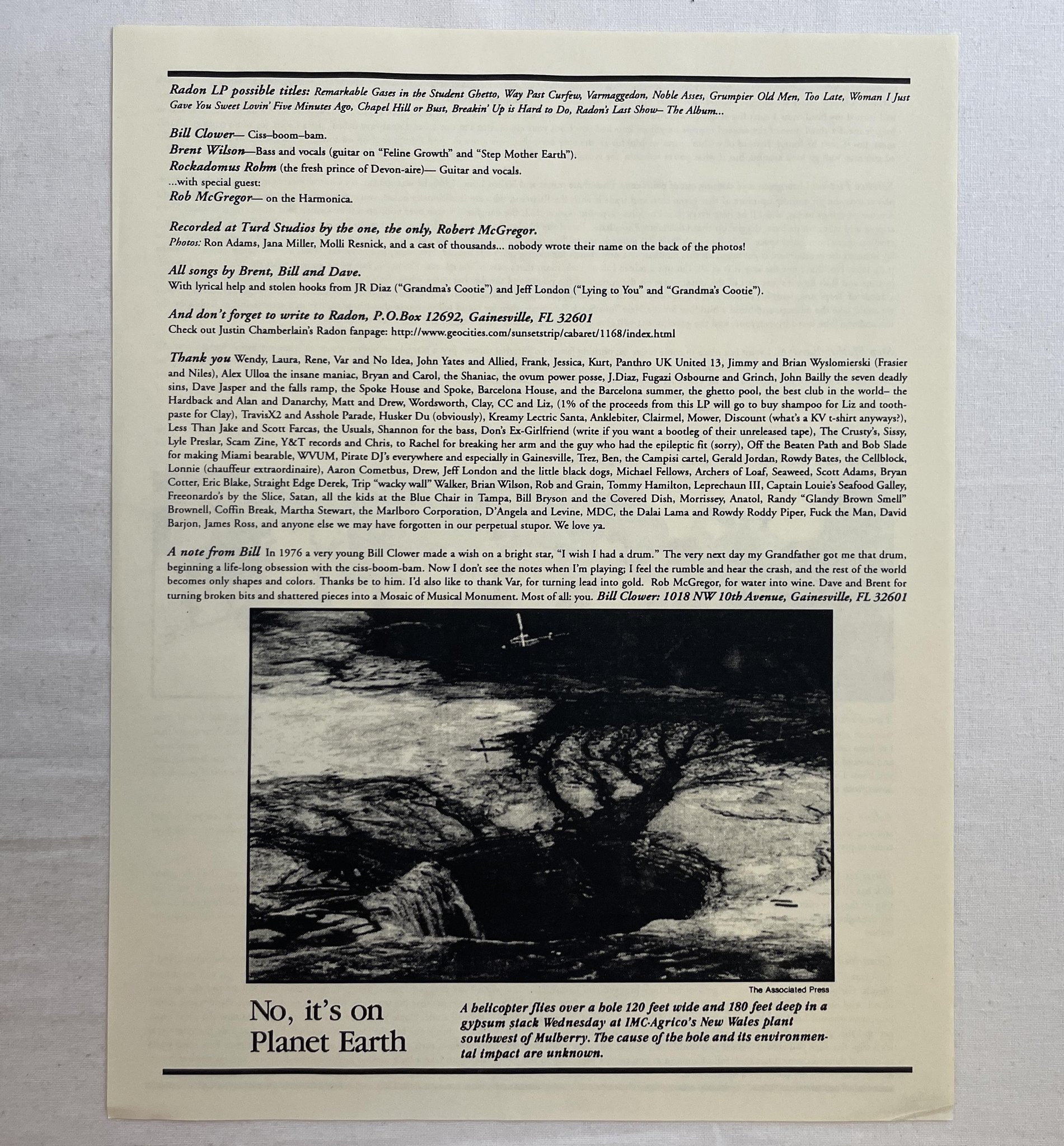 Omslagsbild för skivan RADON 28 LP -98 US NO IDEA #28 *** PUNK ***