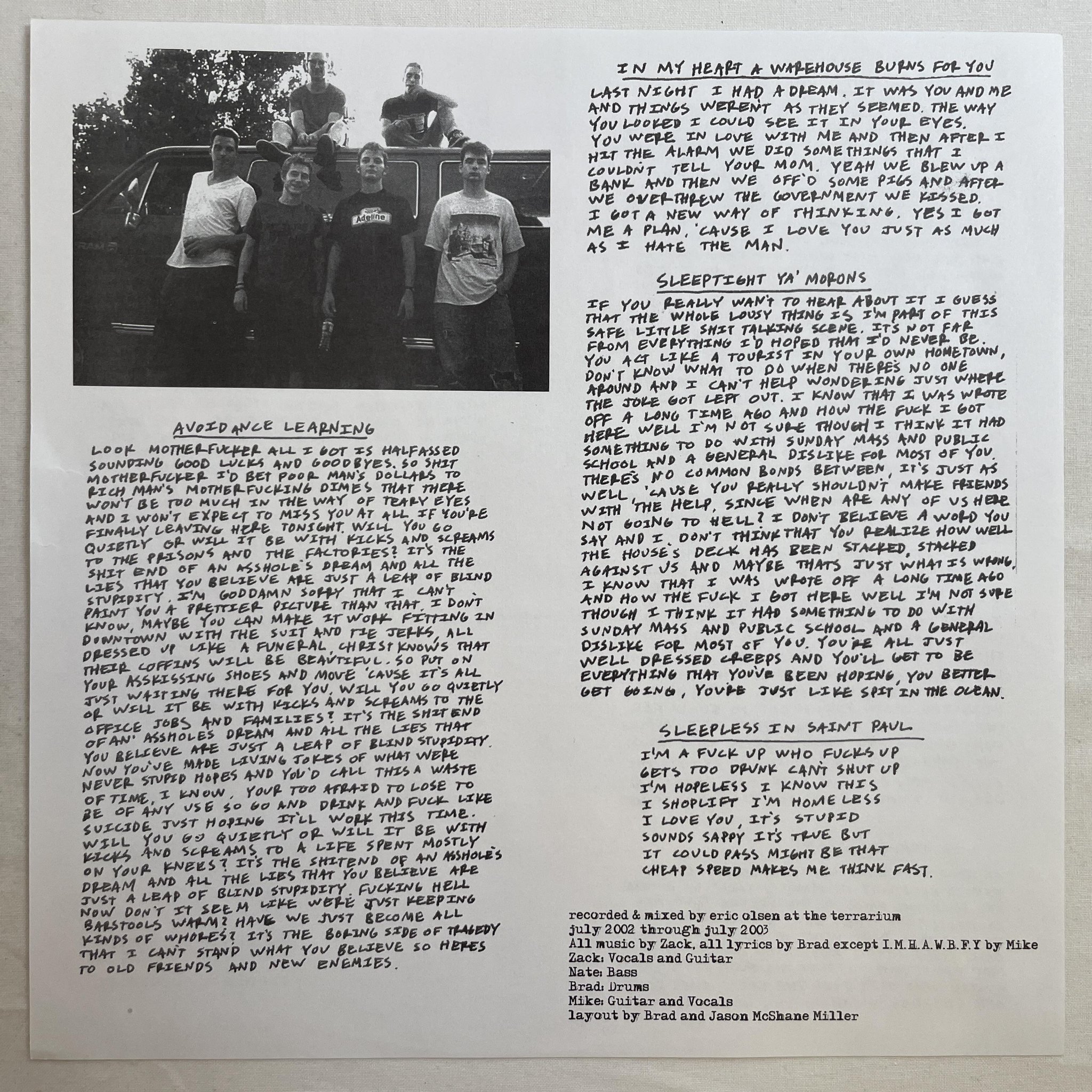 Omslagsbild för skivan RIVETHEAD The Cheap Wine Of Youth 12"EP 2002 US recess 79