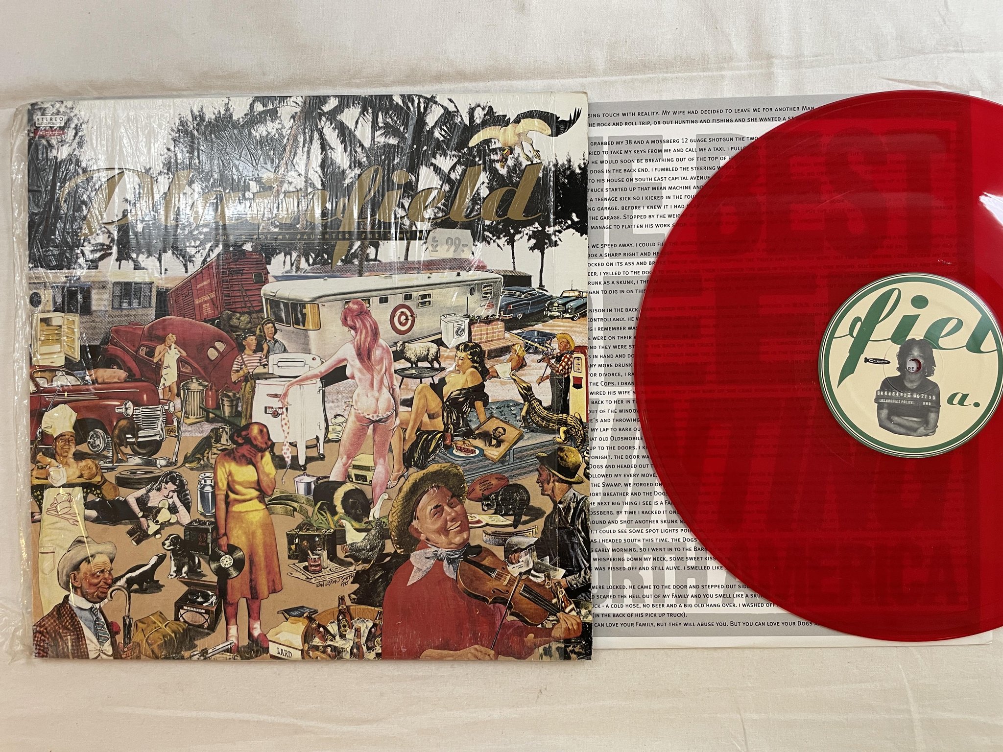 Omslagsbild för skivan PLAINFIELD She's Not My Daughter, She's My Wife! LP -97 Ger *** red vinyl ***