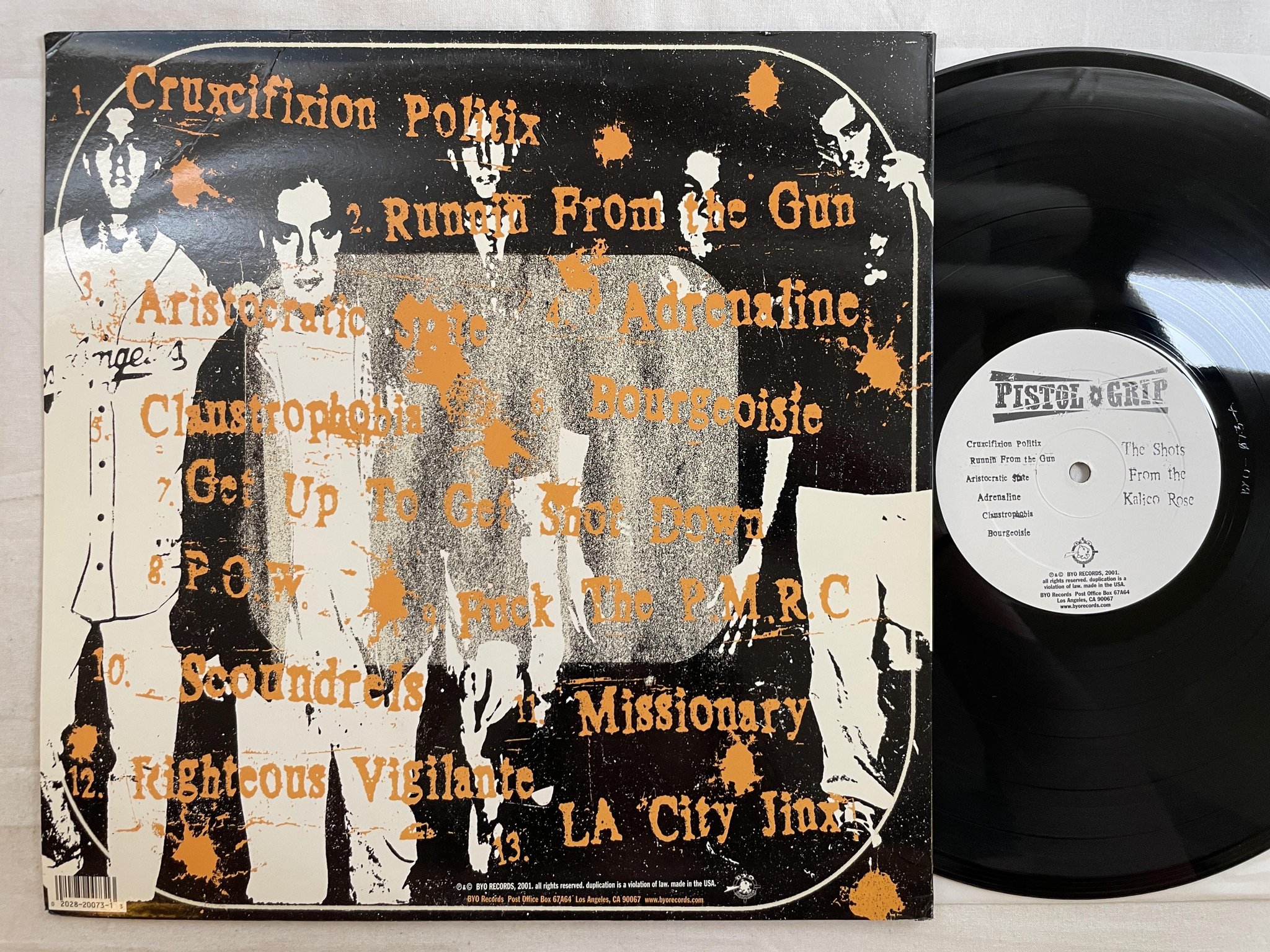 Omslagsbild för skivan PISTOL GRIP The Shots From The Kalico Rose LP 2001 US BYO 073 *** PUNK ***