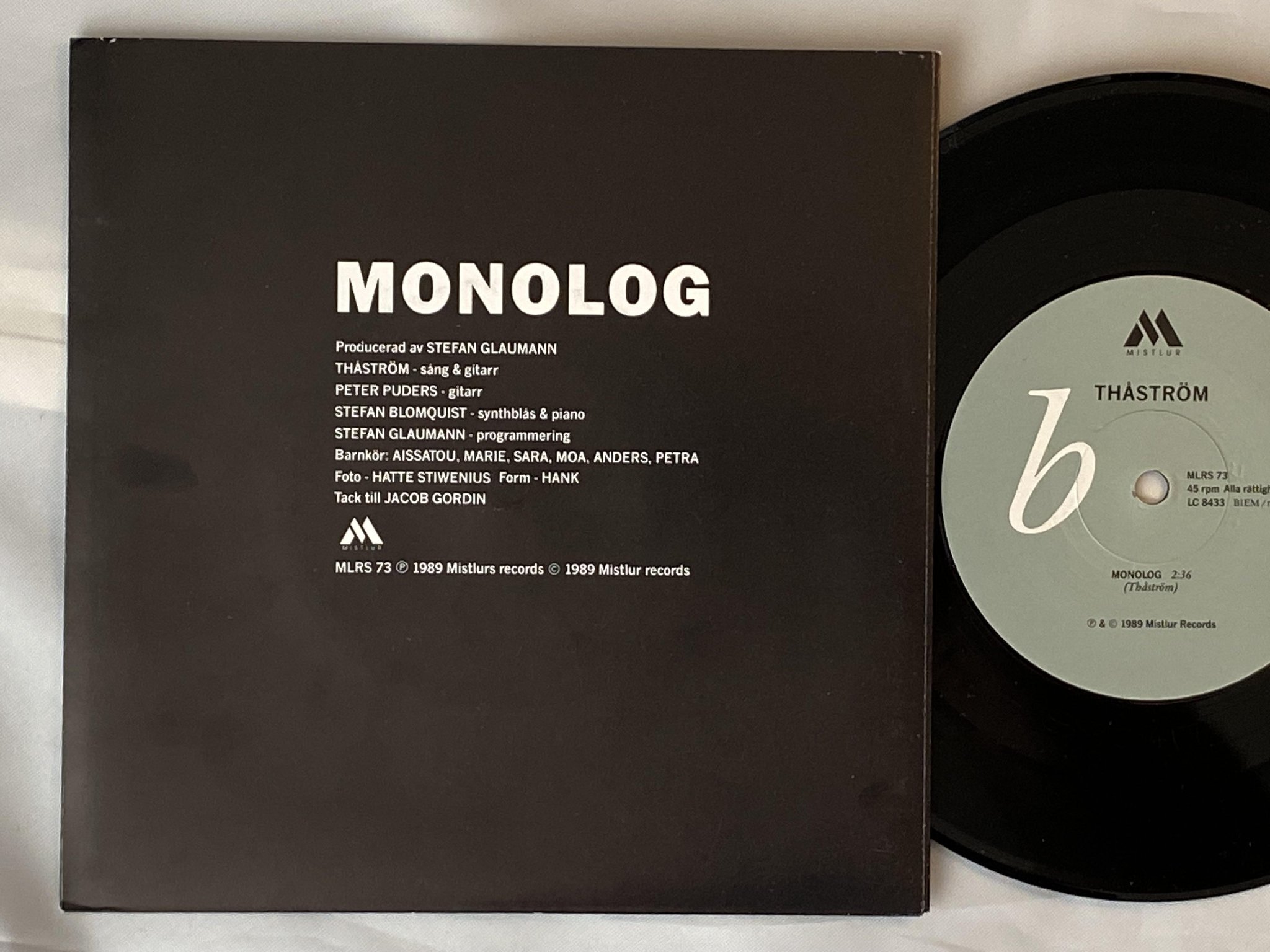 Omslagsbild för skivan THÅSTRÖM pang-boom-krash 7" -89 MISTLUR MLRS 73