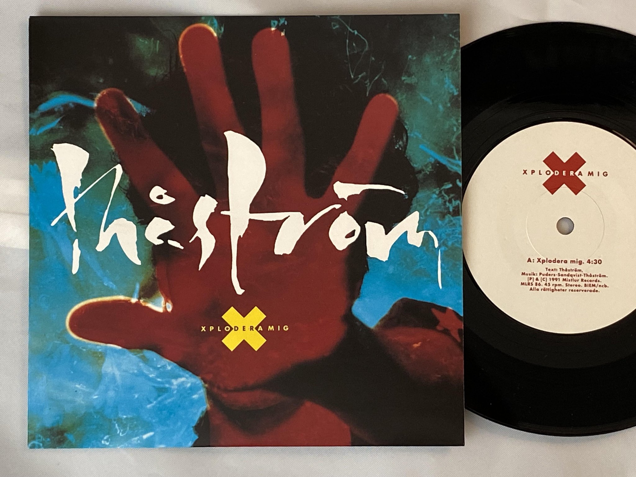Omslagsbild för skivan THÅSTRÖM xplodera mig 7" -91 MISTLUR MLRS 86